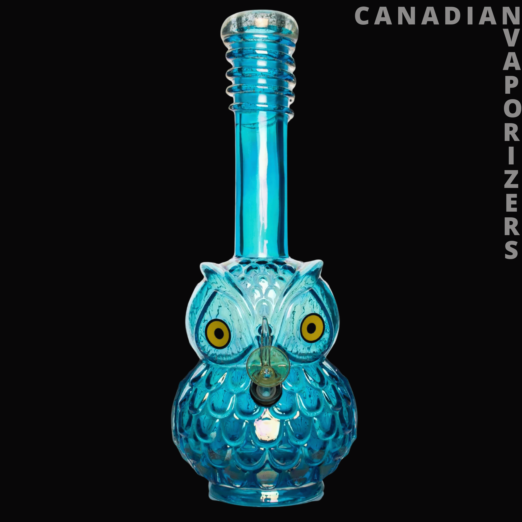 12" Platinum Metallic Owl Tube