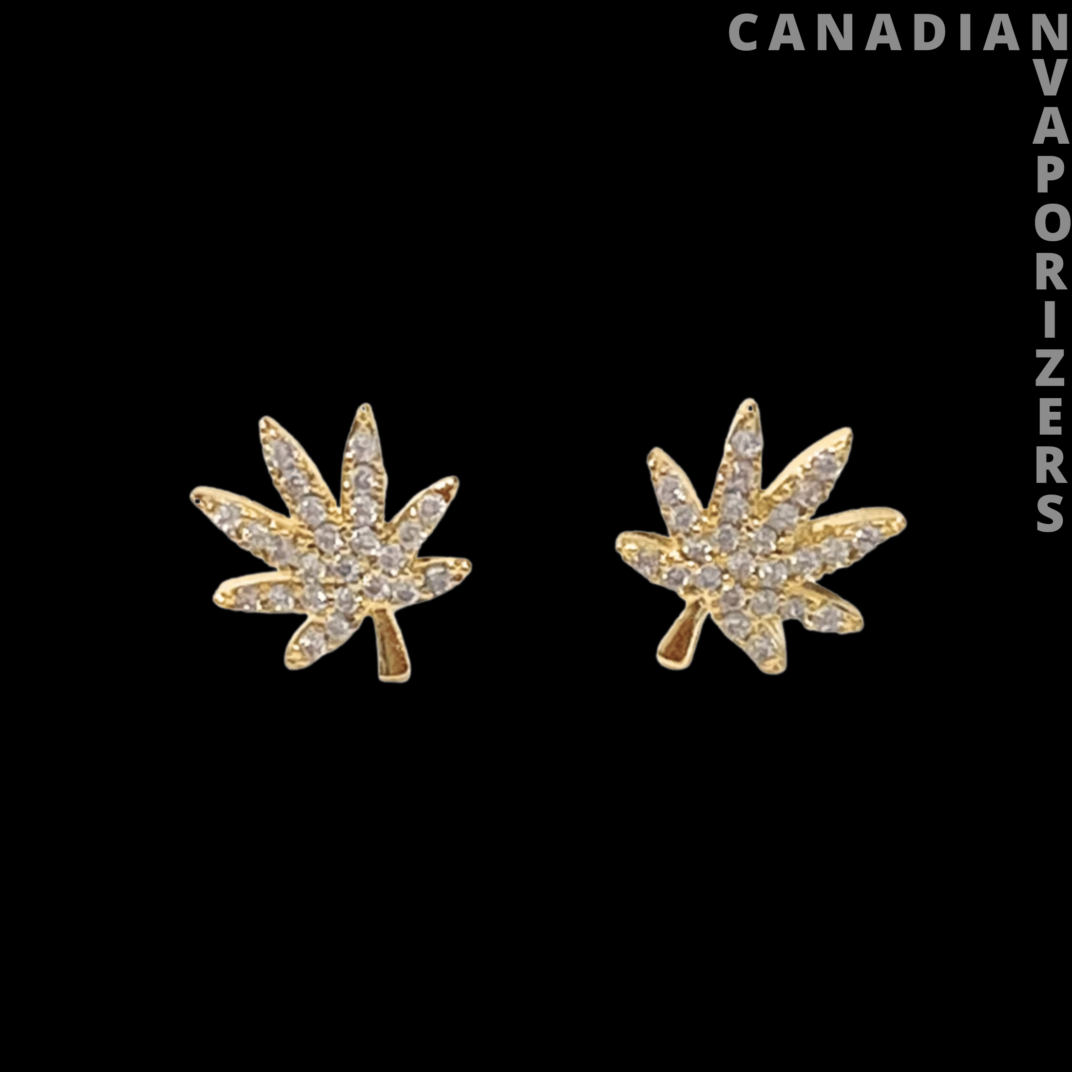 18K Gold Cannabis Leaf Earrings