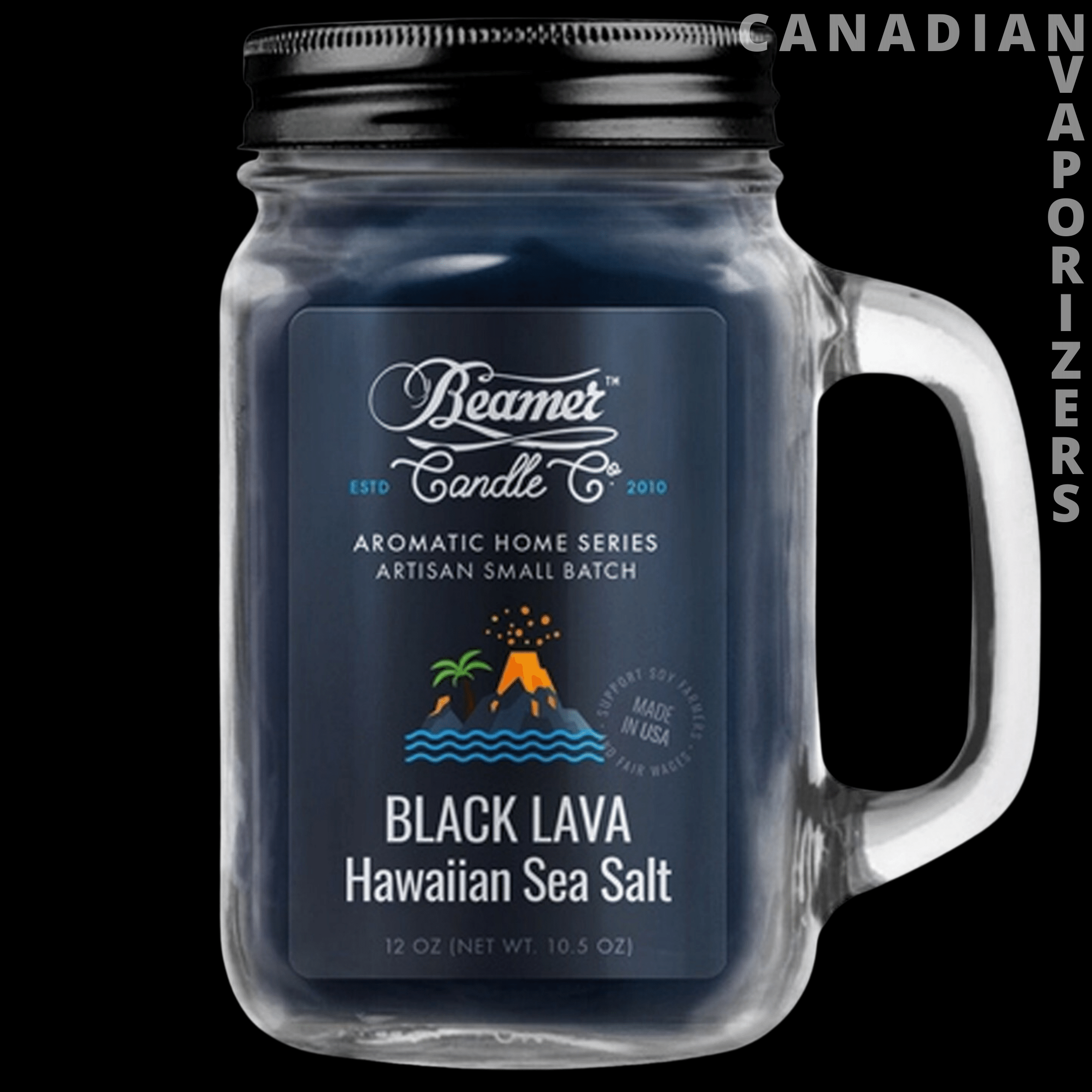 Beamer Candle Co 12oz Black Lava Hawaiian Sea Salt Candle