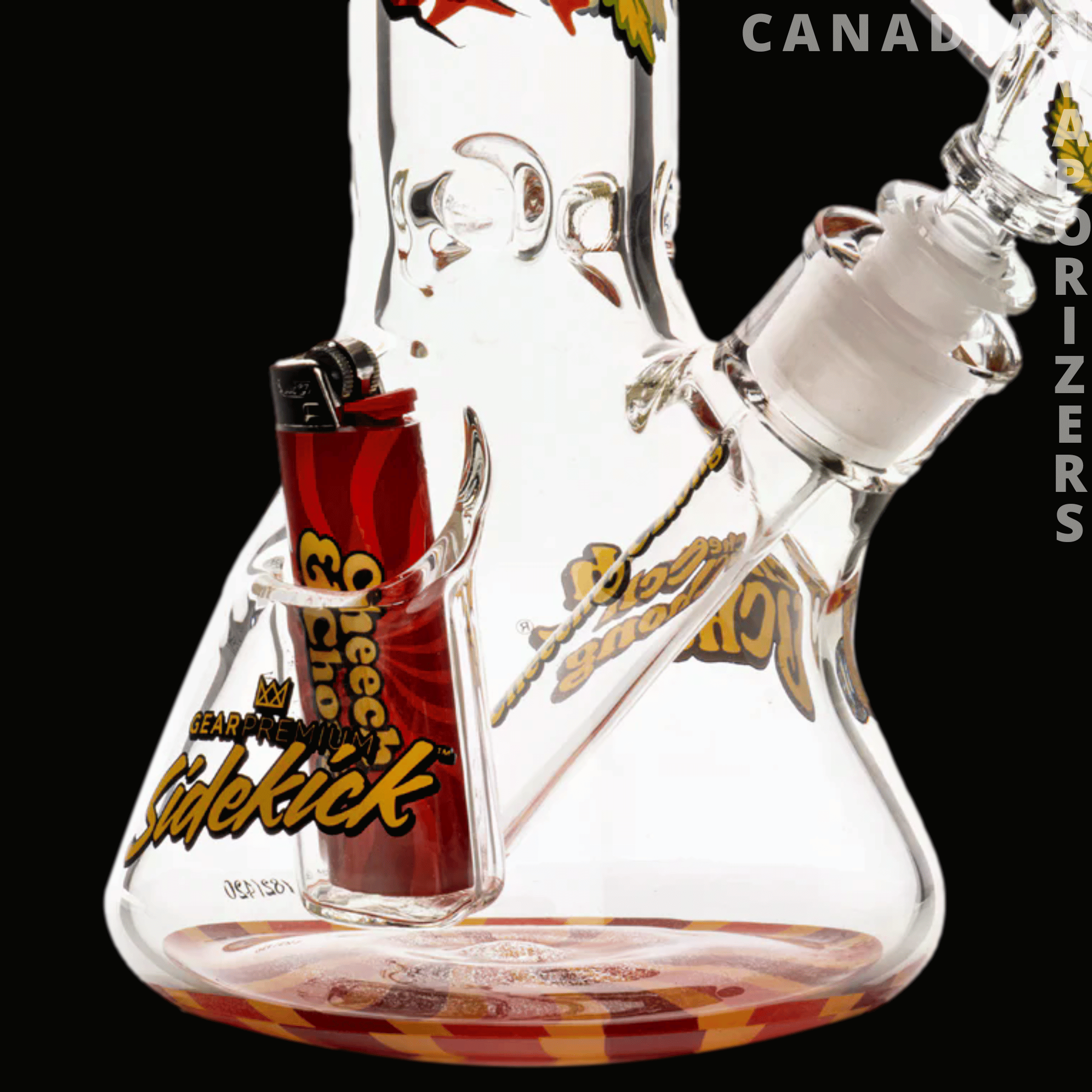 Cheech And Chong 12" 7mm Thick Parked Sidekick Water Pipe (Limited Edition of 420)