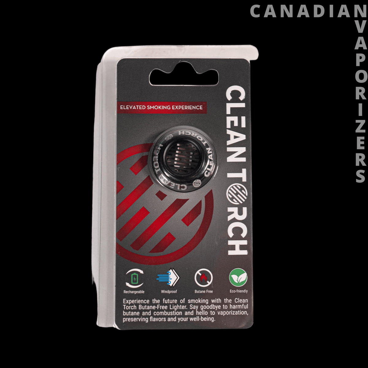 Clean Torch - 18mm Powerfit Module - Clean Torch 18mm Powerfit module in gray and red blister packaging with a circular metal torch head.