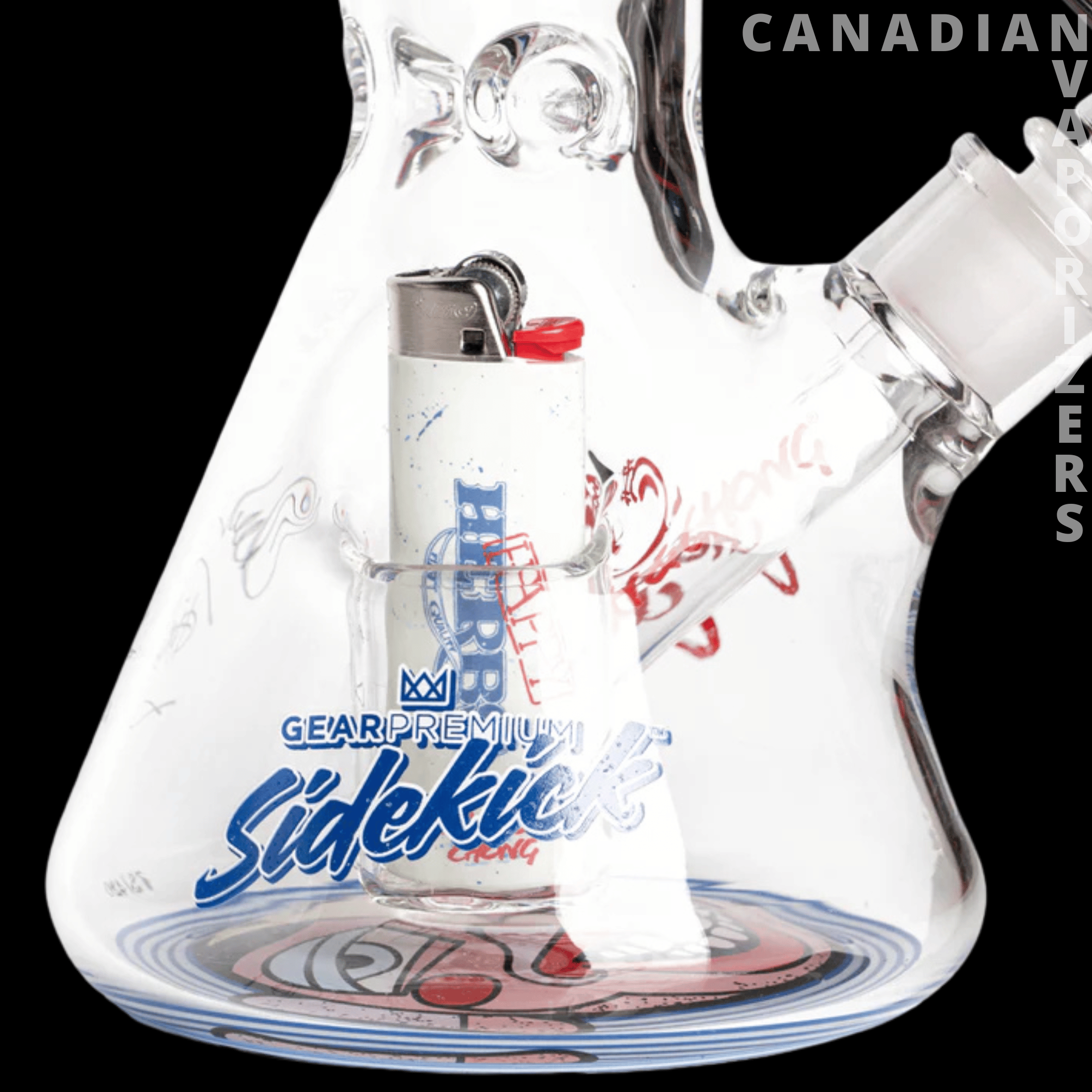 Cheech & Chong 12" 7mm Thick Happy Herbs Sidekick Water Pipe (Limited Edition of 420)
