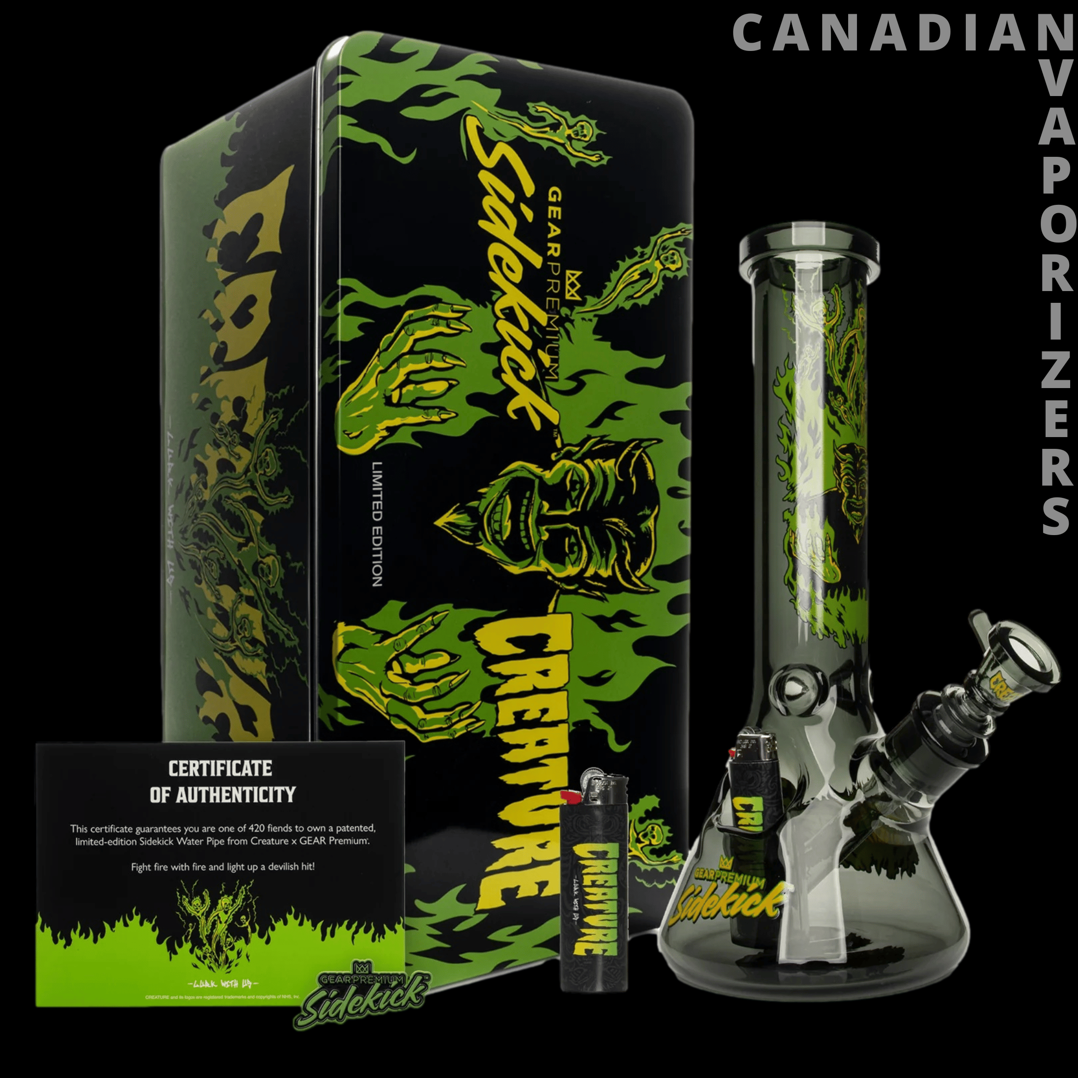 Gear Premium 12" 7mm Thick Hell Sidekick Water Pipe (Limited Edition of 420)