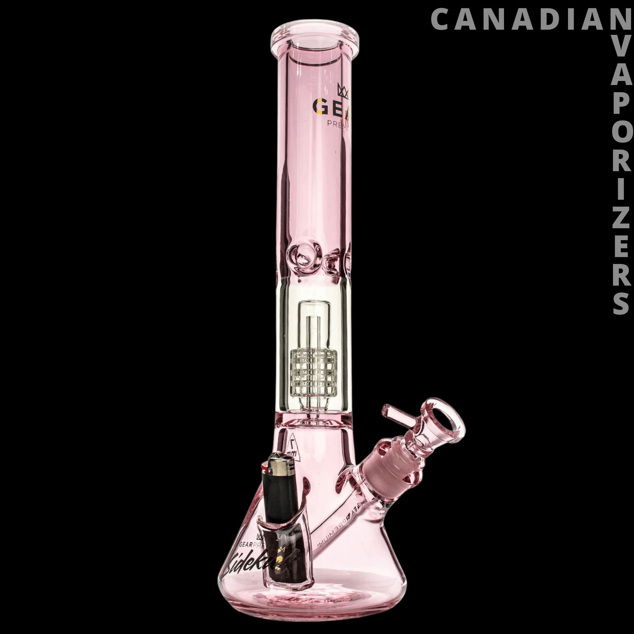 Gear Premium 15.5" 7mm Thick Sidekick Dual Chamber Beaker Base Water Pipe