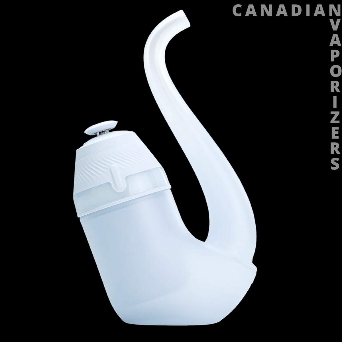 Puffco Proxy Pipe Kit - Translucent white glass pipe with a curved neck and compact rounded bowl, shown against black background.