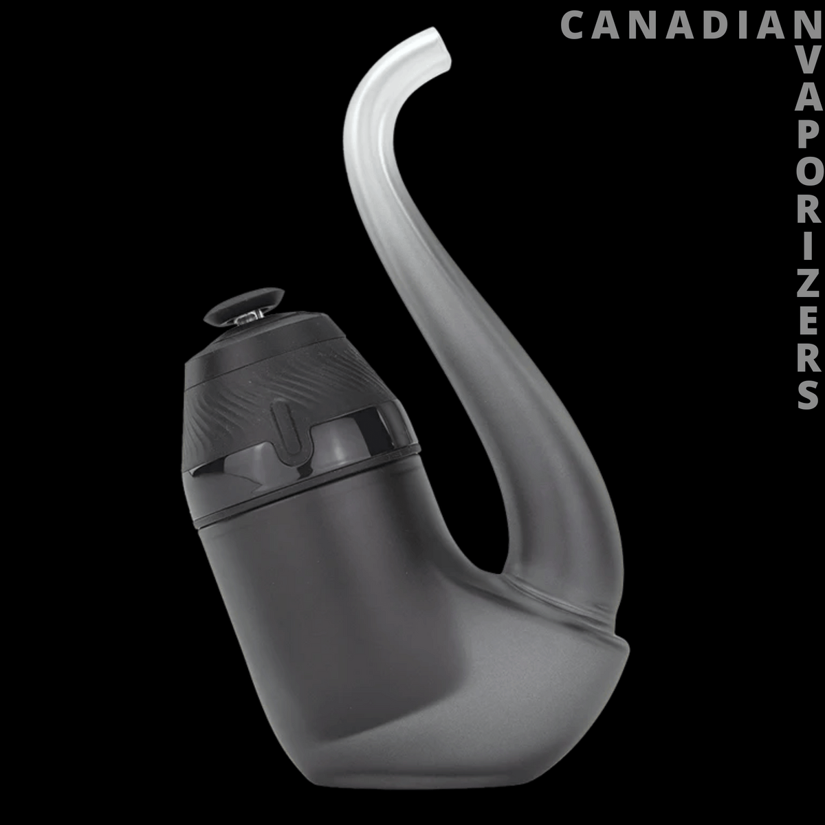 Puffco Proxy Pipe Kit - Sculptural gray Puffco Proxy pipe with a curved stem and matte finish beside its vaporizer base.