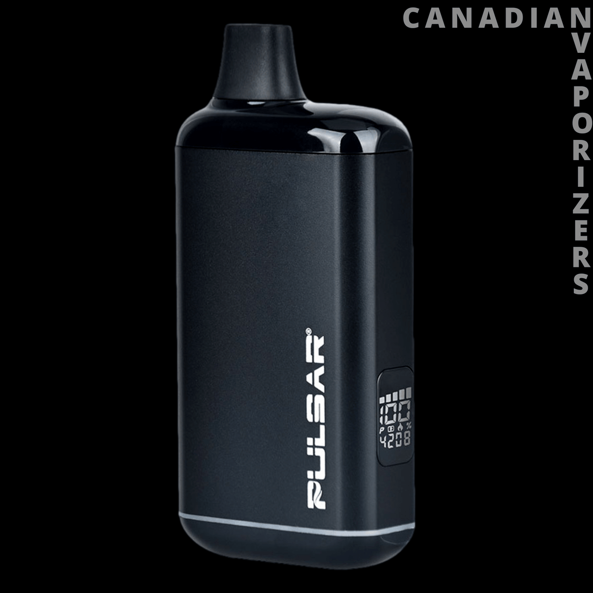 Pulsar 510 DL 2.0 Pro Battery - Black rounded rectangular Pulsar vape battery with a raised mouthpiece and slim side display.