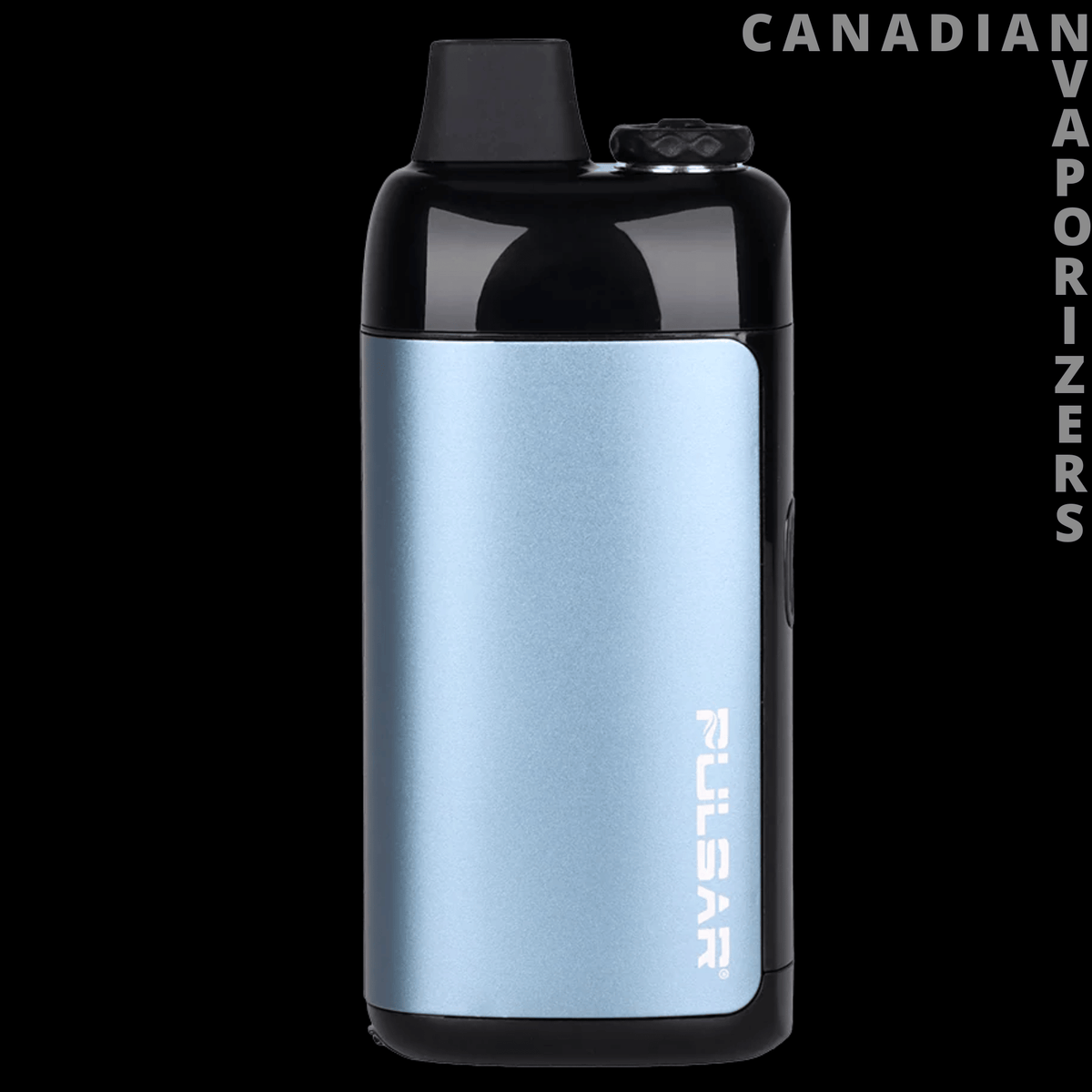 Pulsar Chorus Vaporizer - Light blue Pulsar Chorus vaporizer with a glossy black top, mouthpiece, and vertical white branding.
