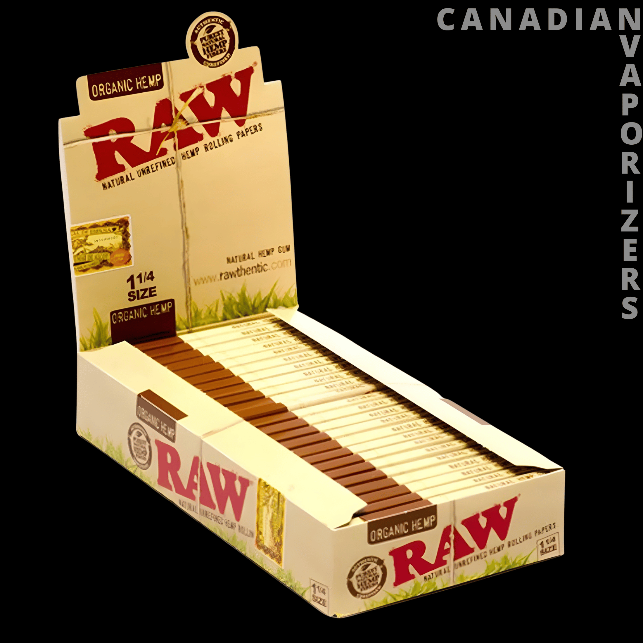 Raw 1¼ Organic Rolling Papers (Display of 24)