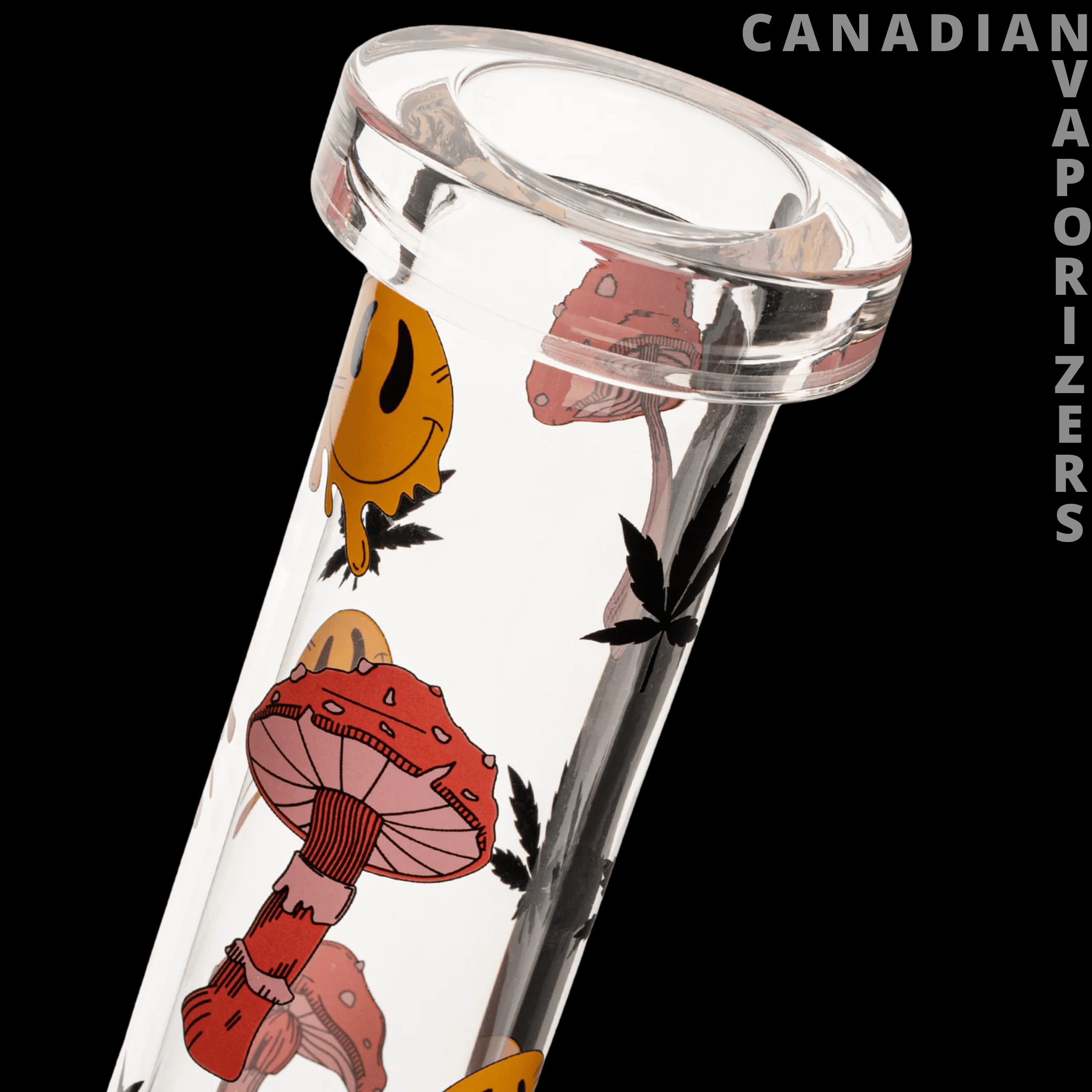 Red Eye Glass 10" & 12" Smiley Shrooms Water Pipe