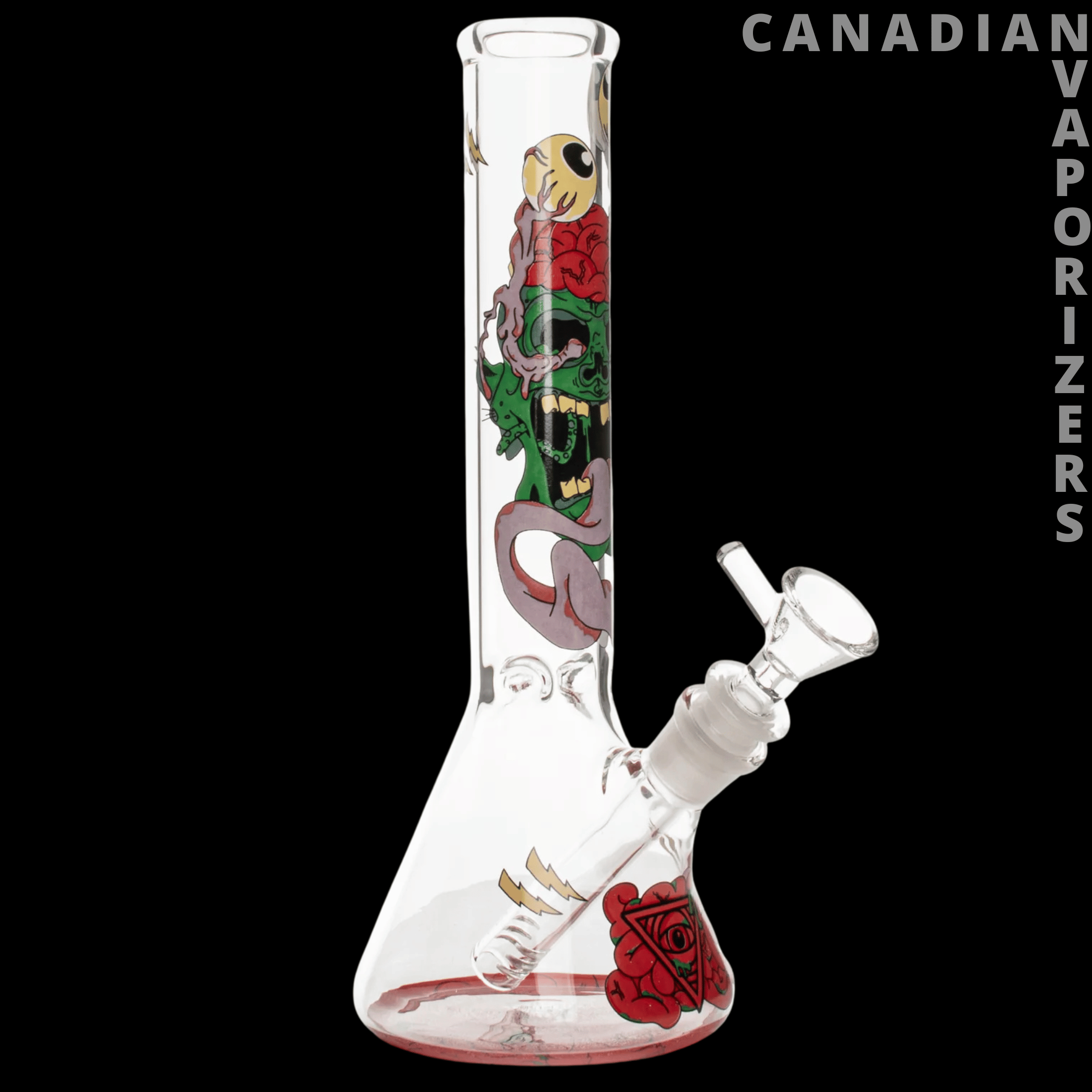 Red Eye Glass 12" Tongue Twister Water Pipe