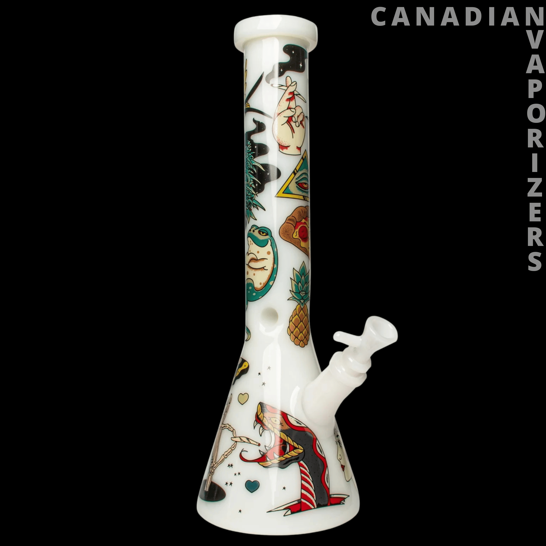 Red Eye Glass 15" Tattoo Beaker Tube