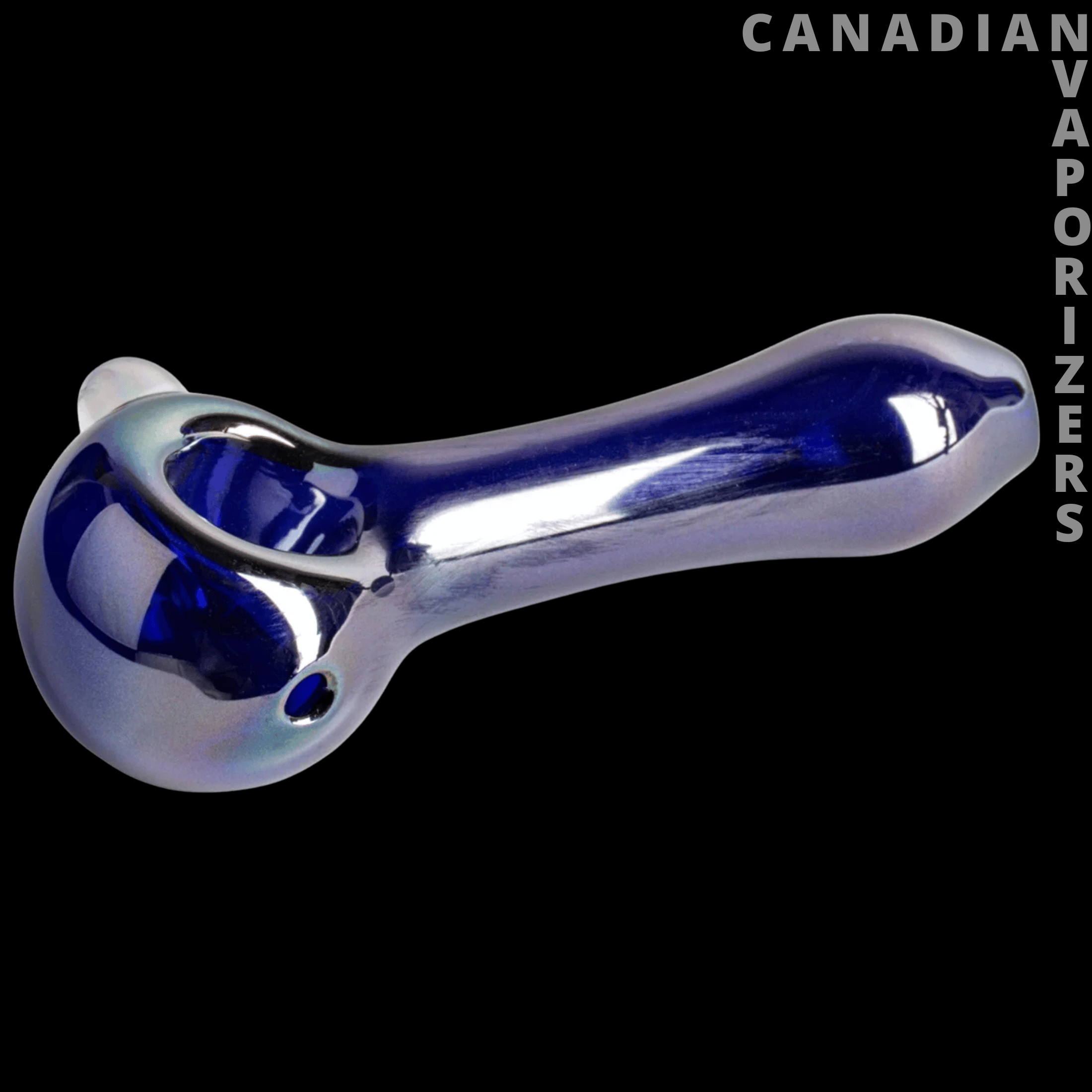 Red Eye Glass 4" Iridescent Large Spoon Hand Pipe