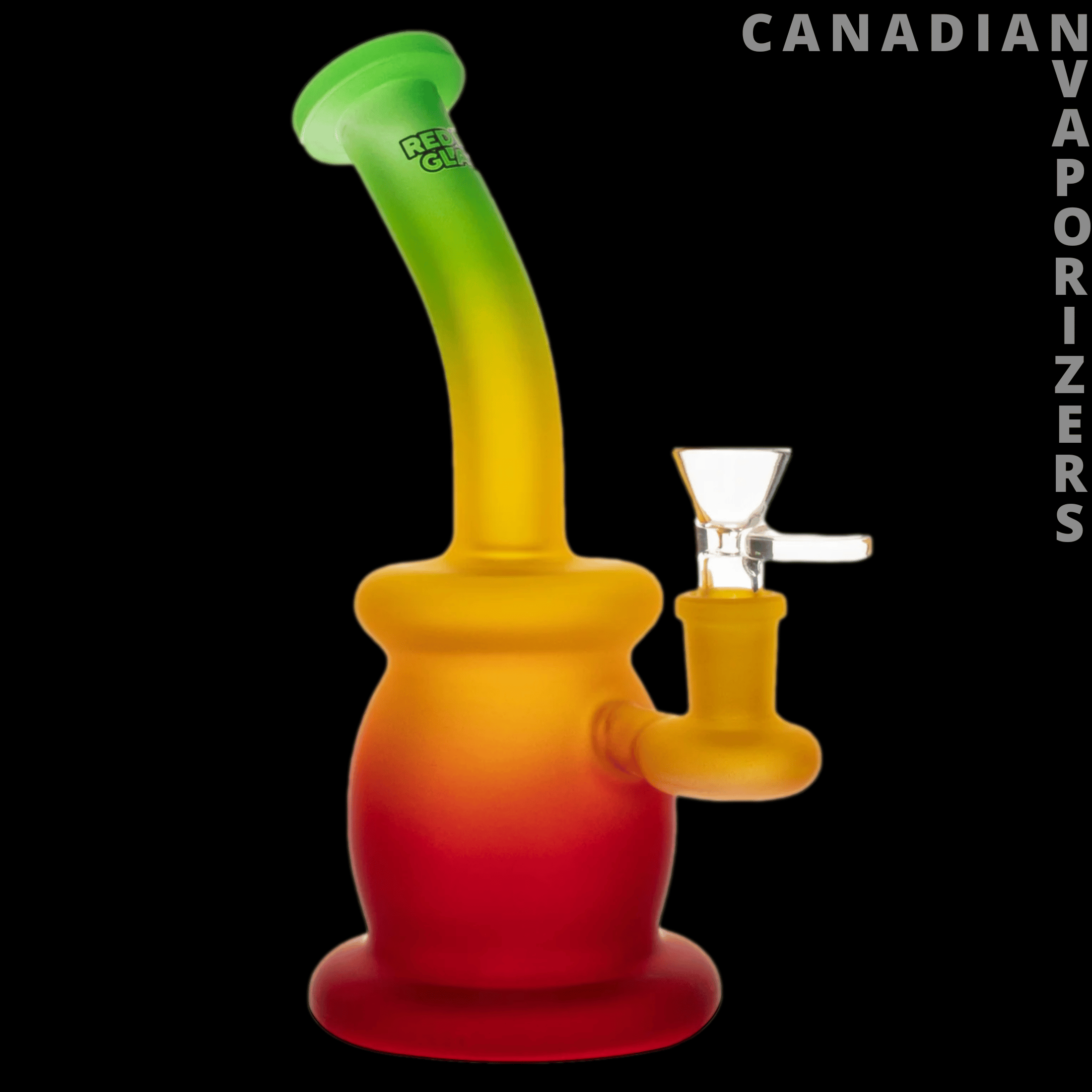 Red Eye Glass 7.5" Frosted Bubbler