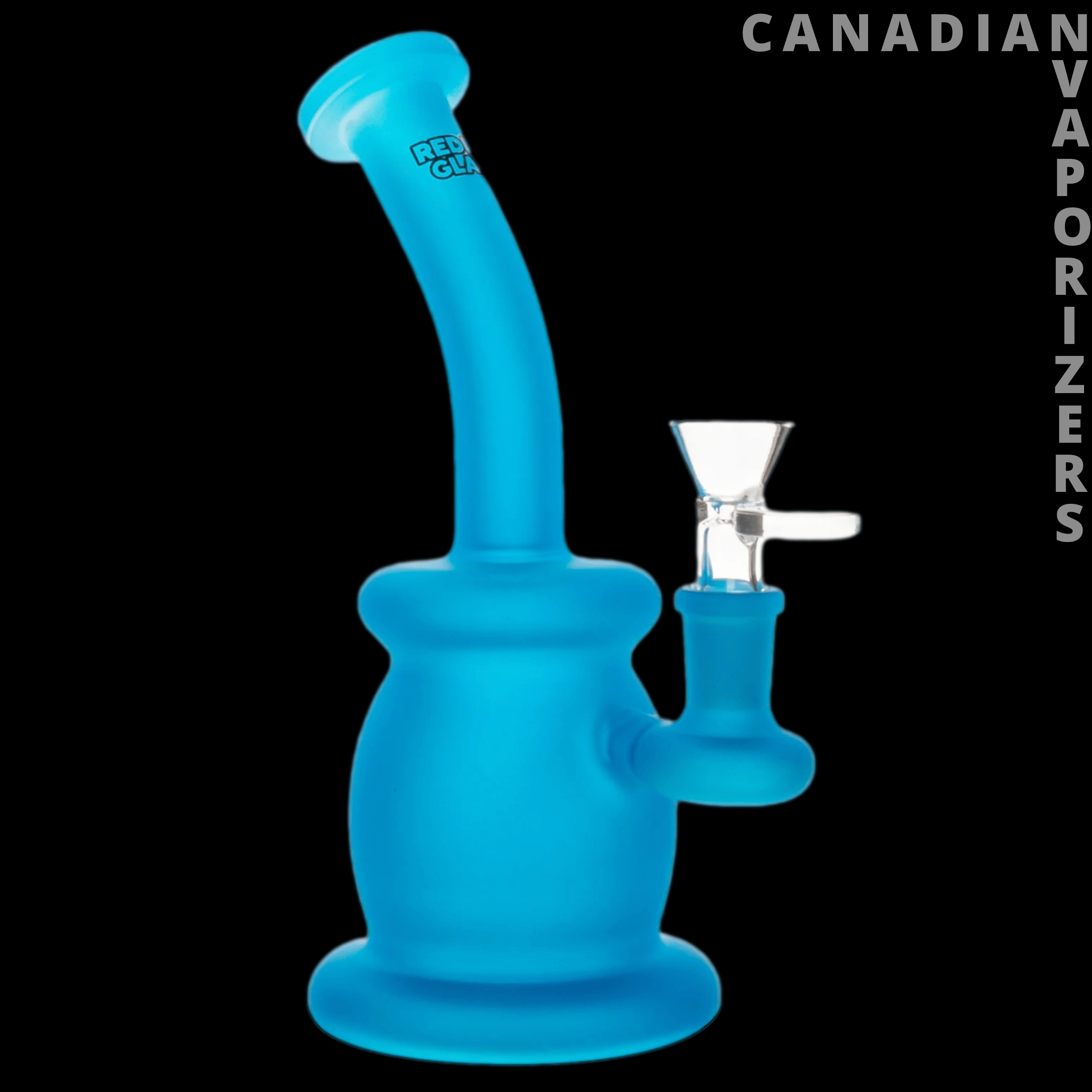 Red Eye Glass 7.5" Frosted Bubbler