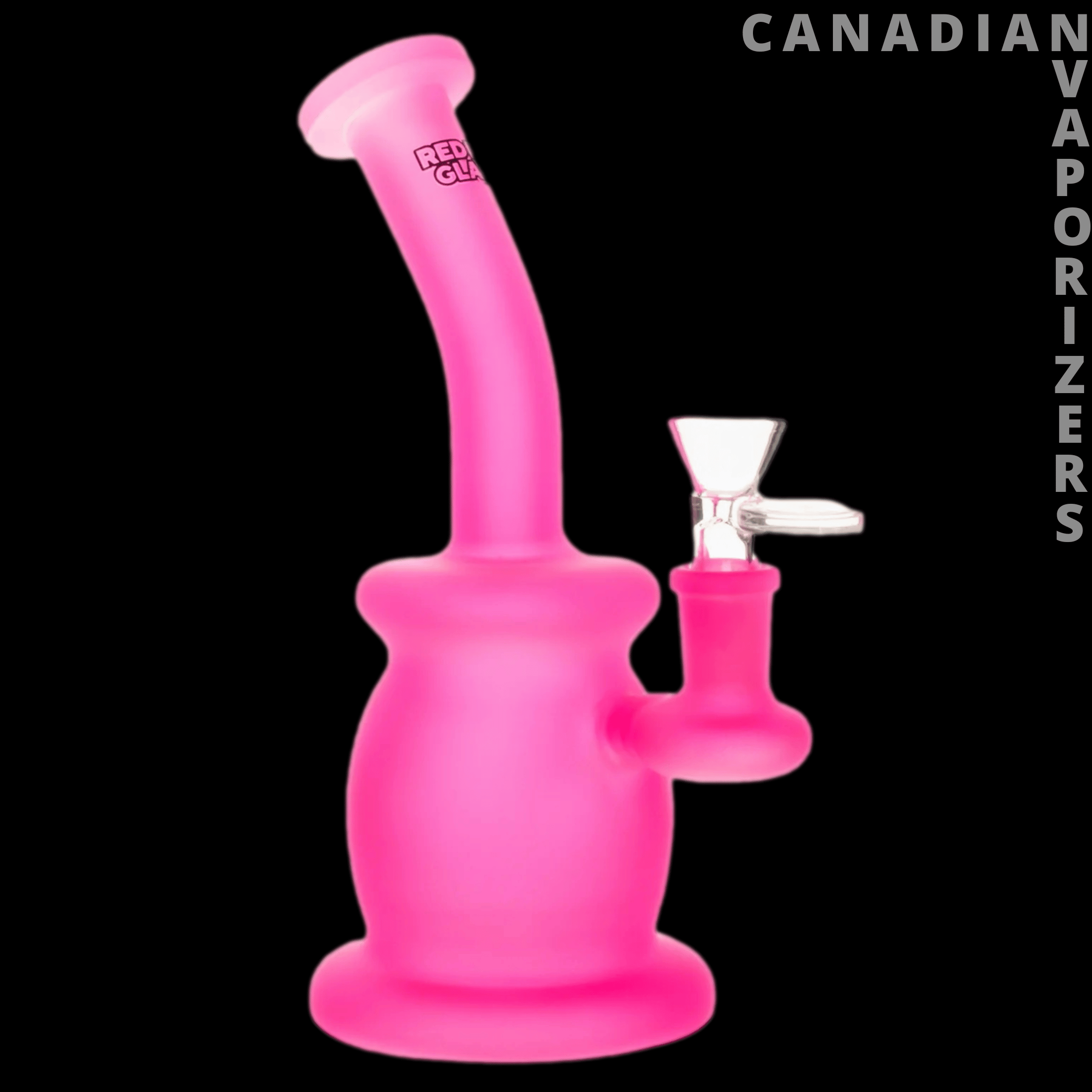 Red Eye Glass 7.5" Frosted Bubbler