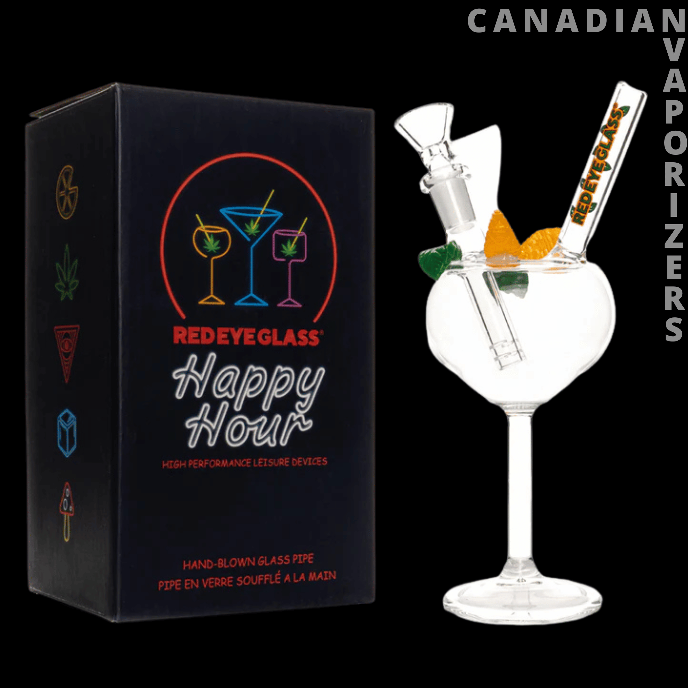 Red Eye Glass 7.5" Sips O&