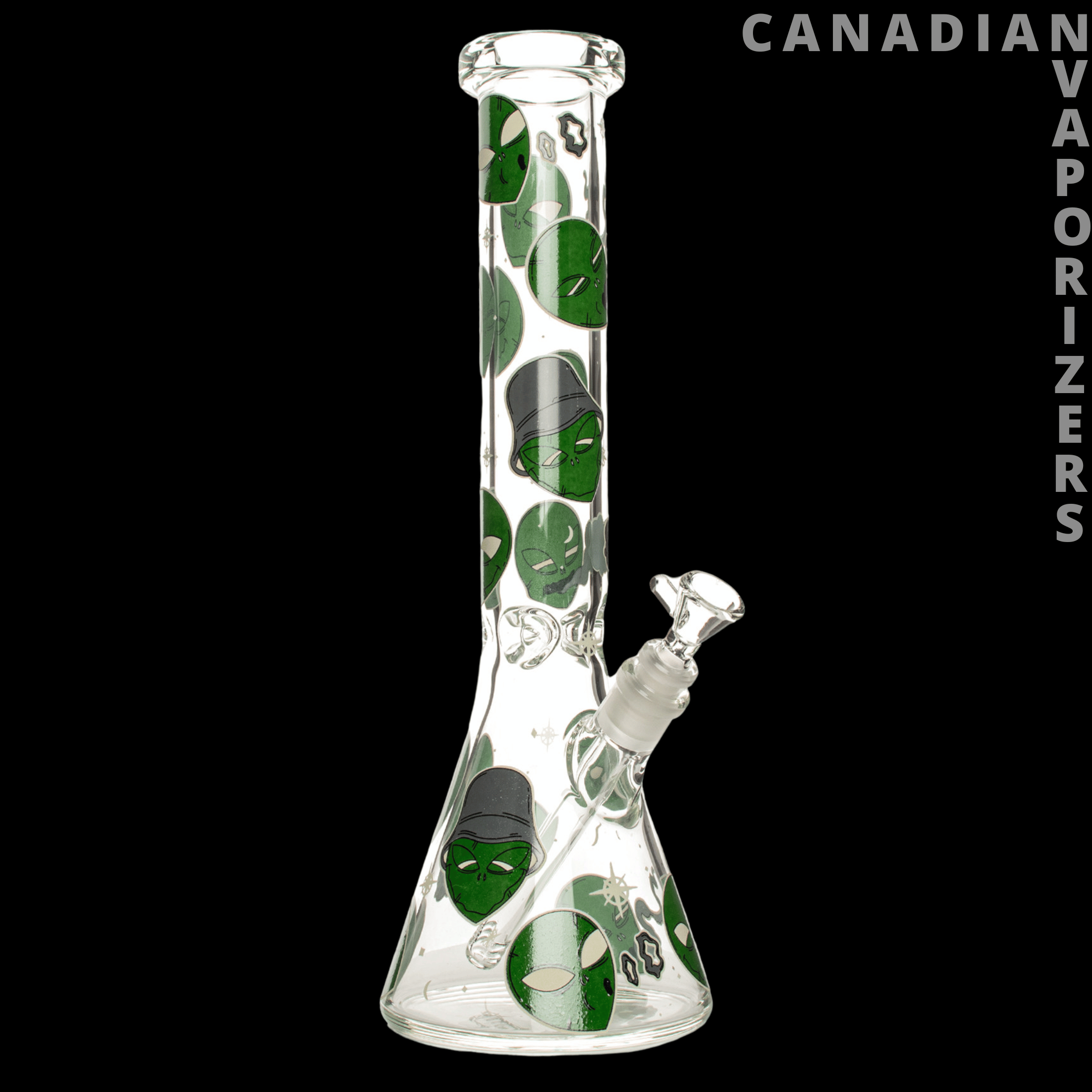 Red Eye Glass 15" 7mm Thick Alien Glow-in-the-Dark Water Pipe