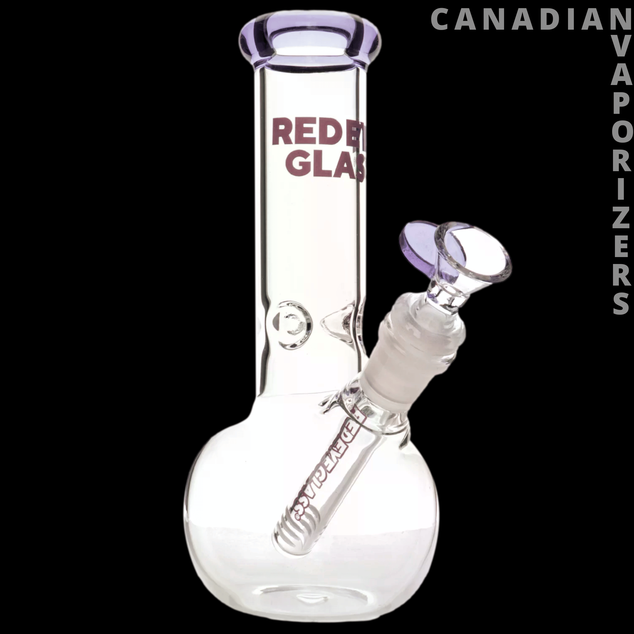 Red Eye Glass 8" Bubble Base Water Pipe
