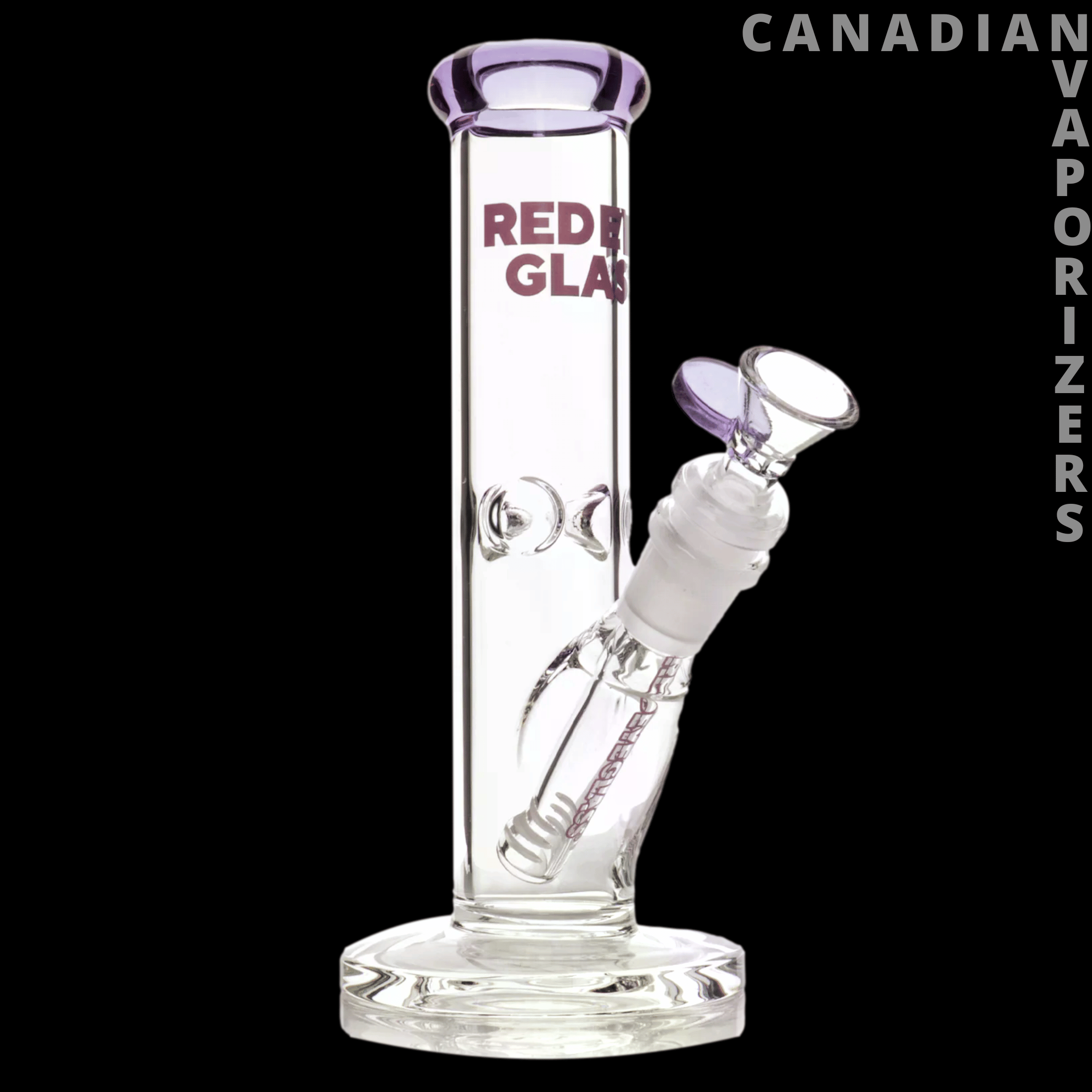 Red Eye Glass 8" Straight Base Water Pipe
