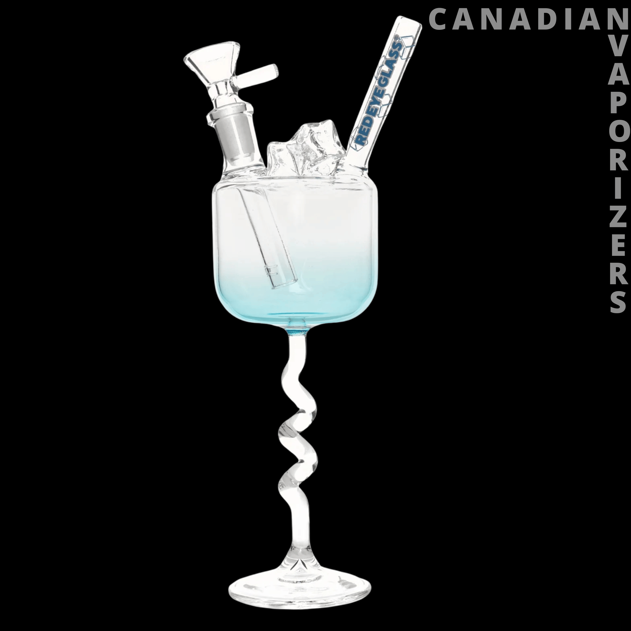 Red Eye Glass 9" Ice-Cold Happy Hour Water Bong