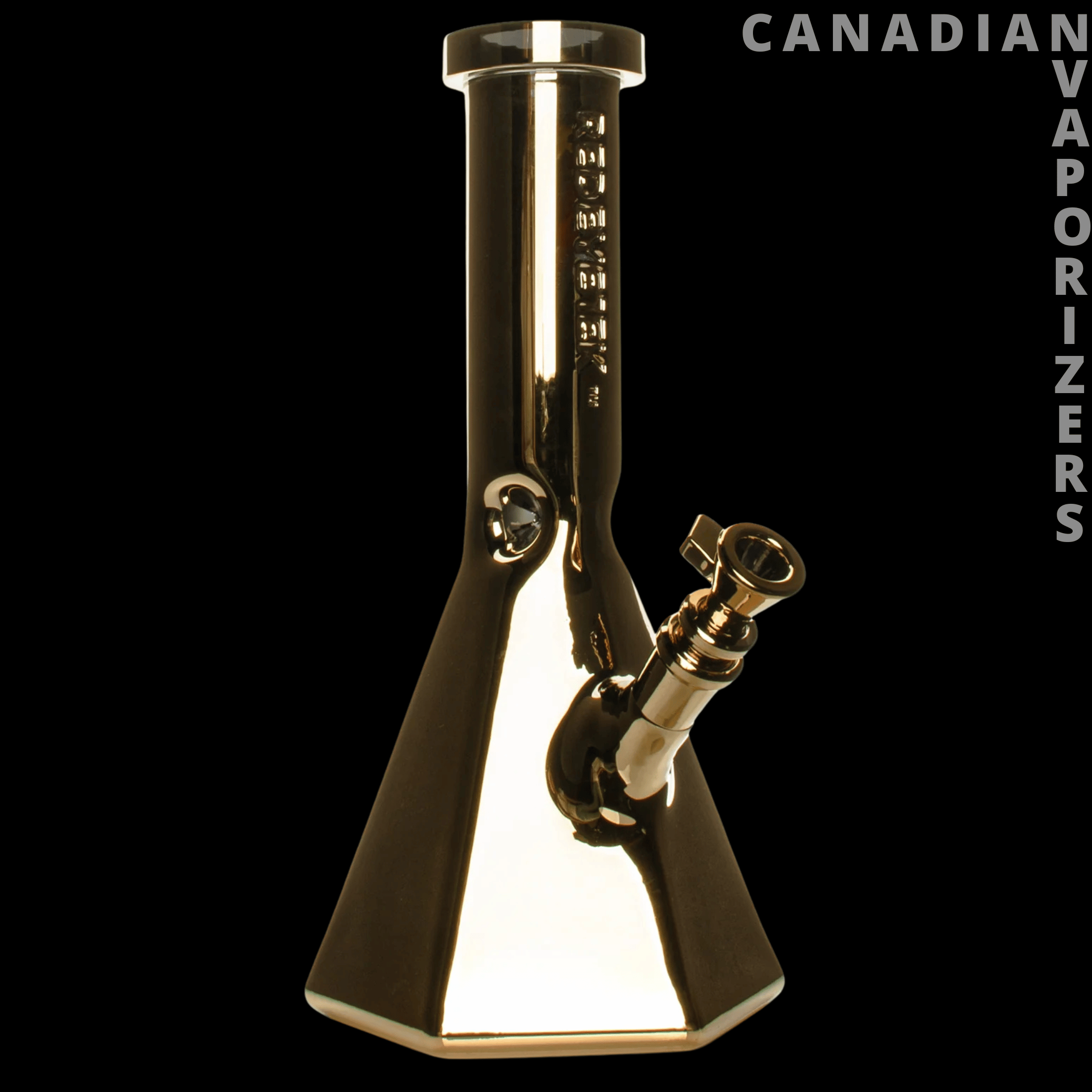 Red Eye Tek 12" 24K Gold Terminator Hex Base Water Pipe