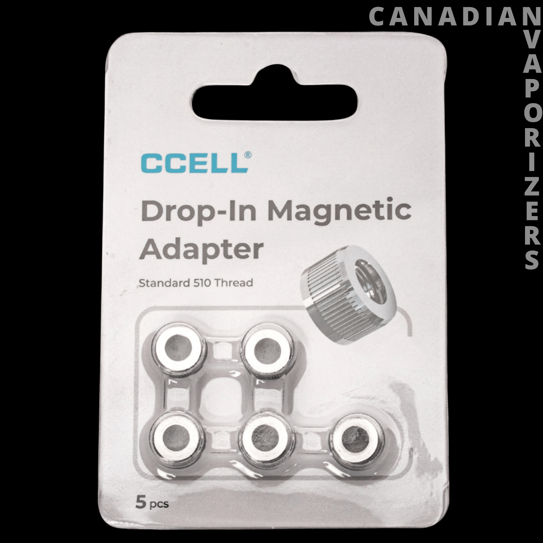 CCell Drop - In 510 - Thread Magnetic Adapter (Pack of 5) - Canadian Vaporizers