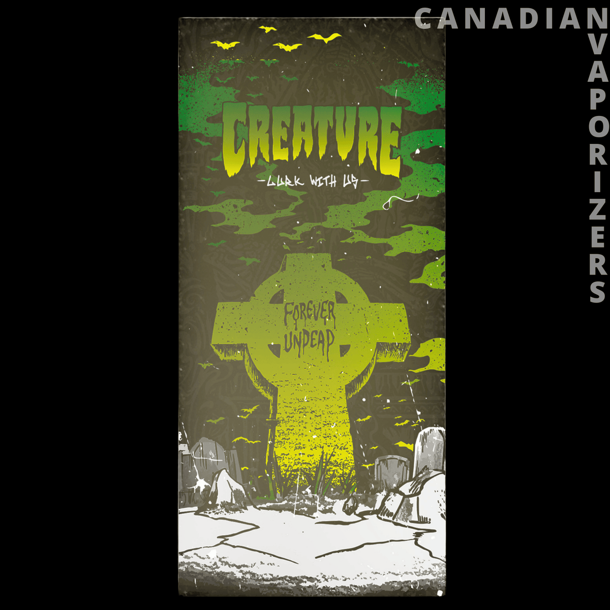 Gear Premium 12" Goblin Beaker Base Water Pipe *Creature - Black and green Creature-branded packaging with a yellow goblin design and white snowy landscape.