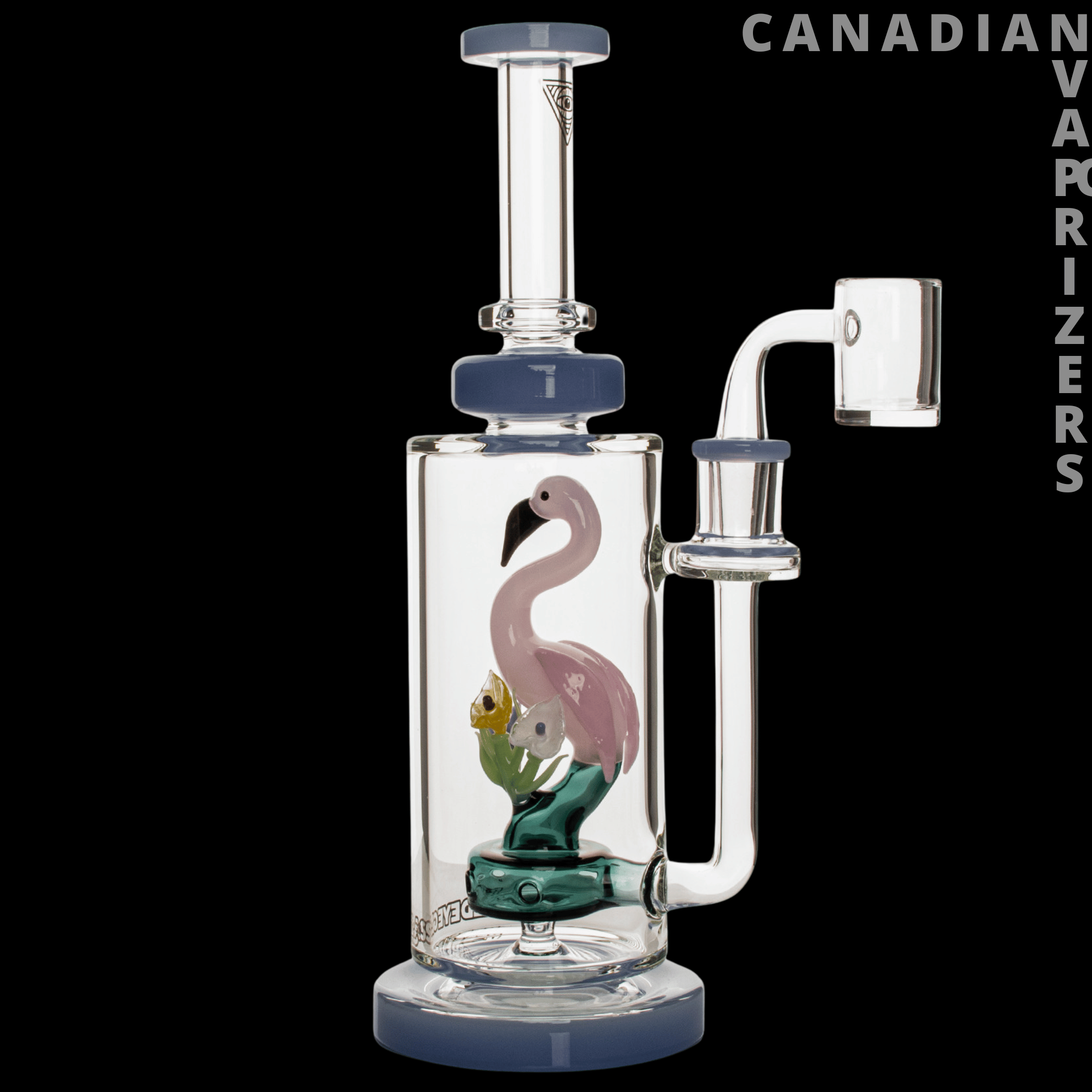 Red Eye Glass 10" Flamingo Concentrate Rig - Canadian Vaporizers