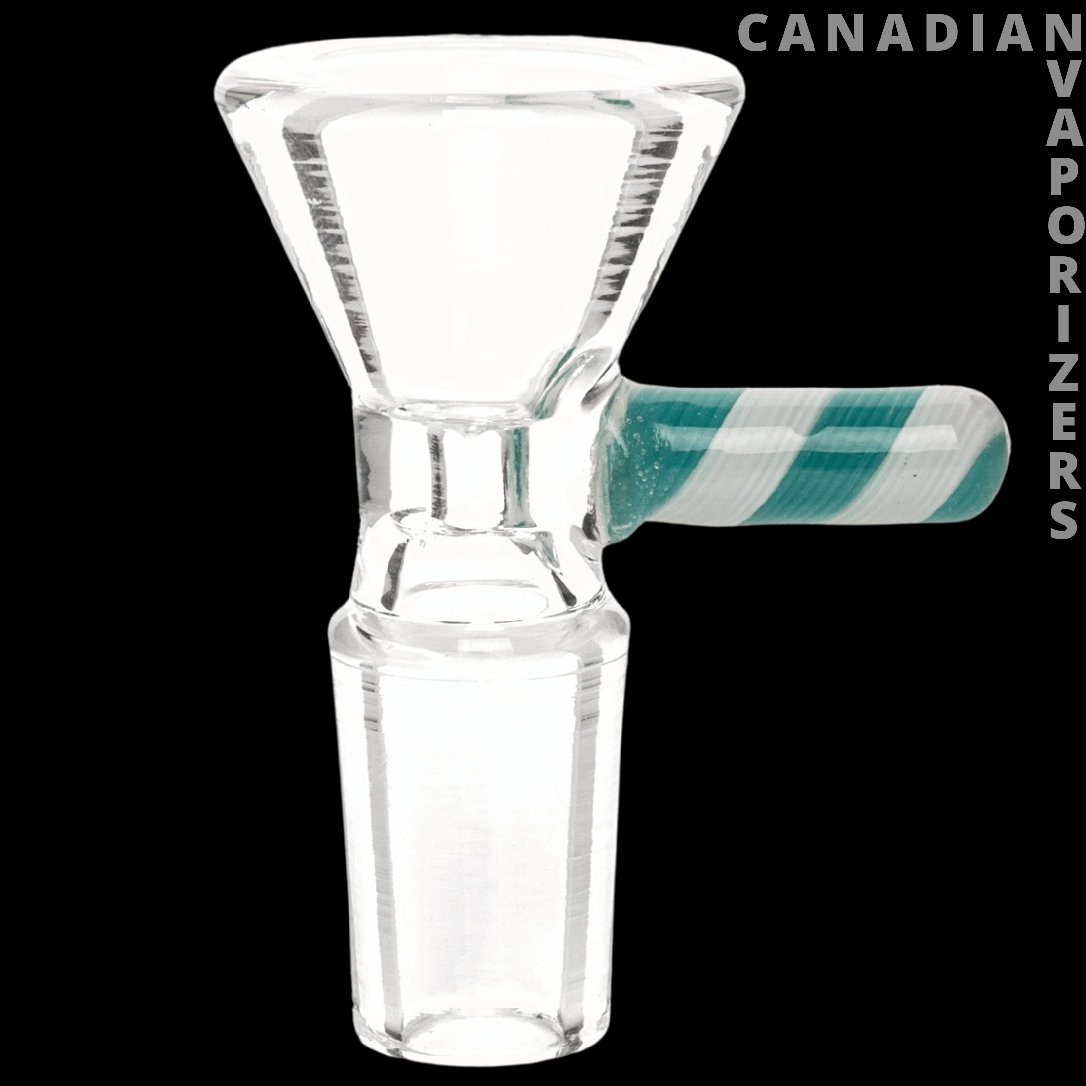 Red Eye Glass 14mm Candy Stripe Handle Pull - Out - Canadian Vaporizers