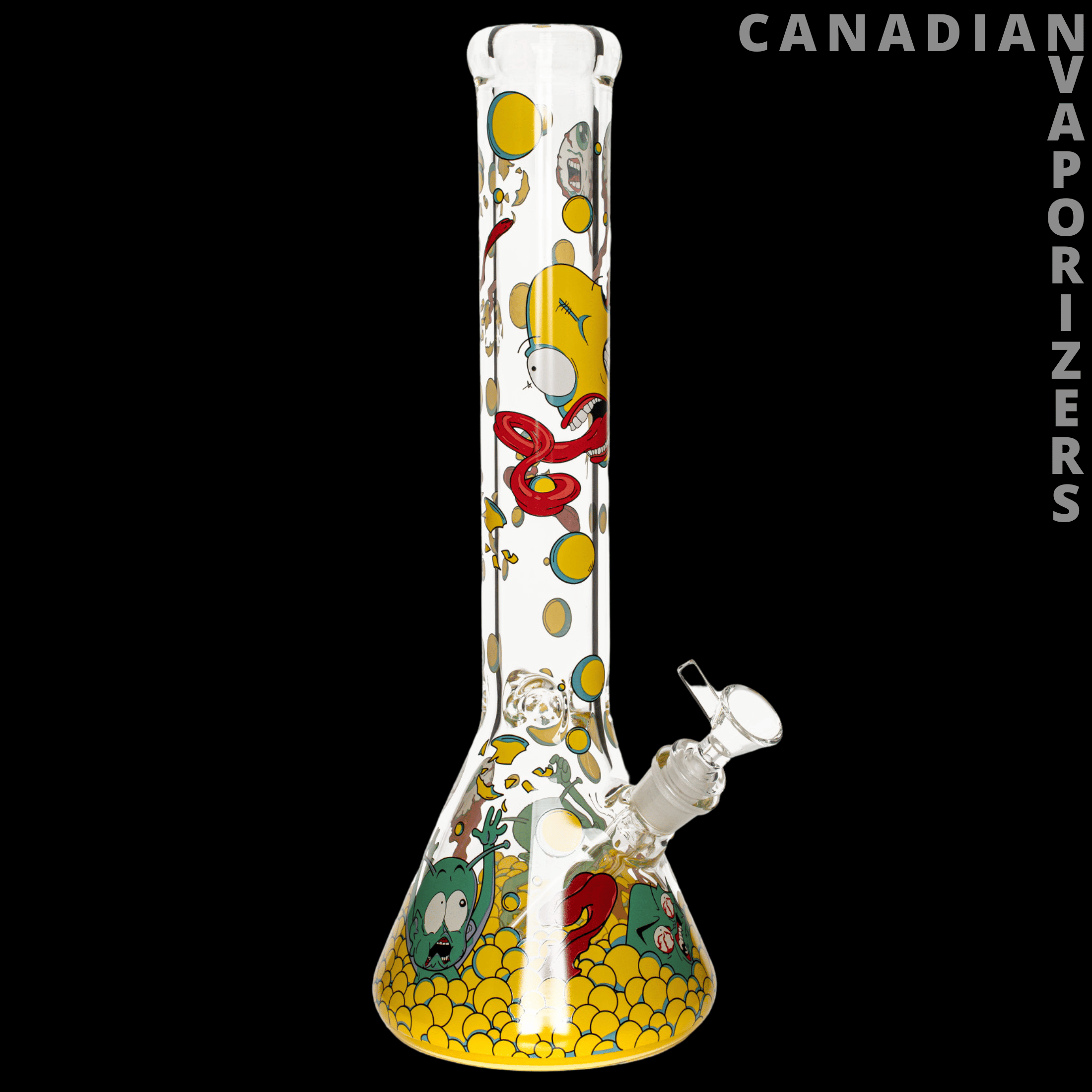 Red Eye Glass 15" 7mm Thick Monster Ball Pit Beaker Base Water Pipe (Limited Edition) - Canadian Vaporizers