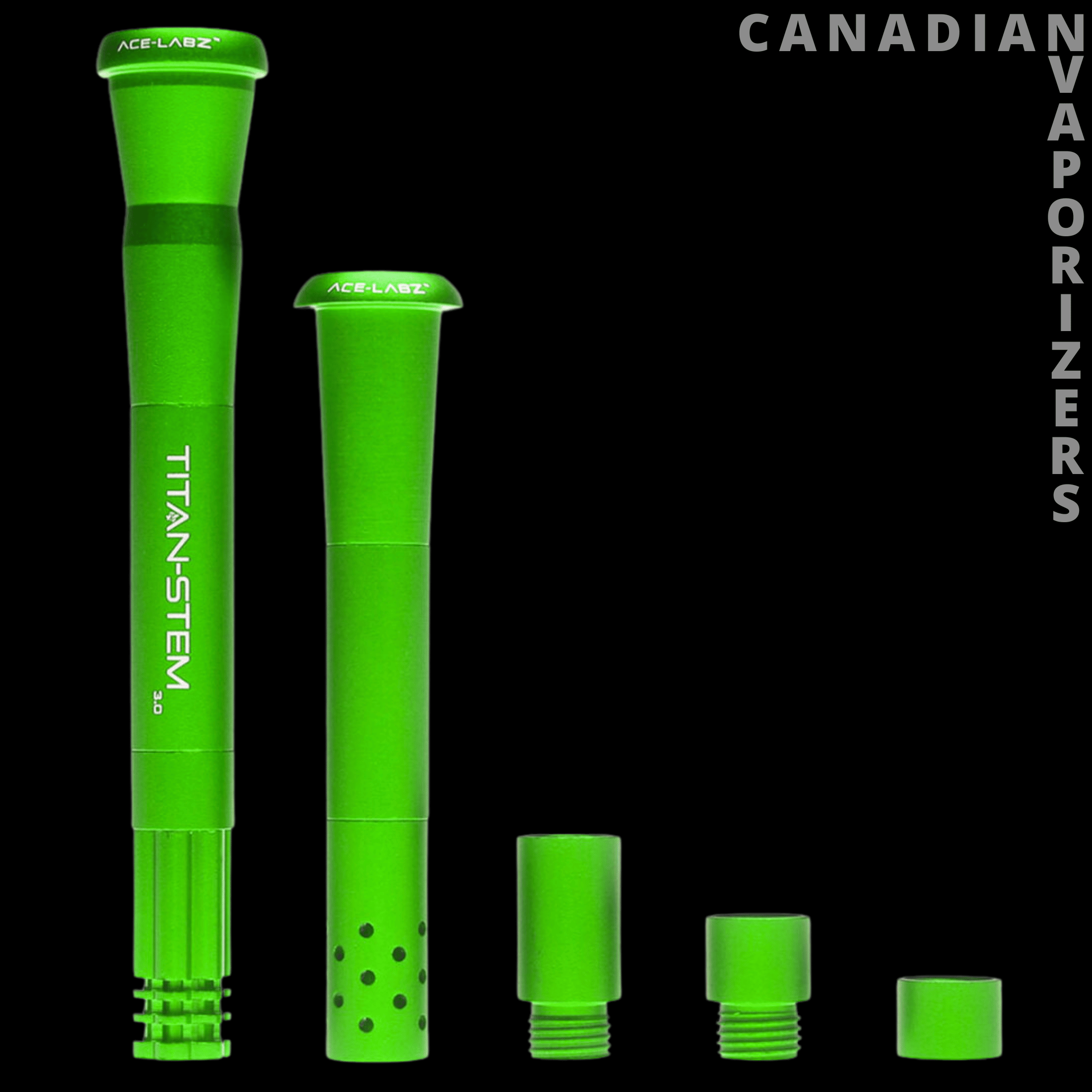 Ace-Labz Titan-Stem 3.0 Adjustable Length Metal Downstem (14mm & 19mm) - Canadian Vaporizers