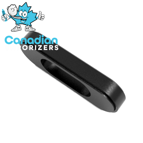 AirVape X Magnetic Lid - Slim black AirVape X magnetic lid with a long recessed oval opening and rounded end.