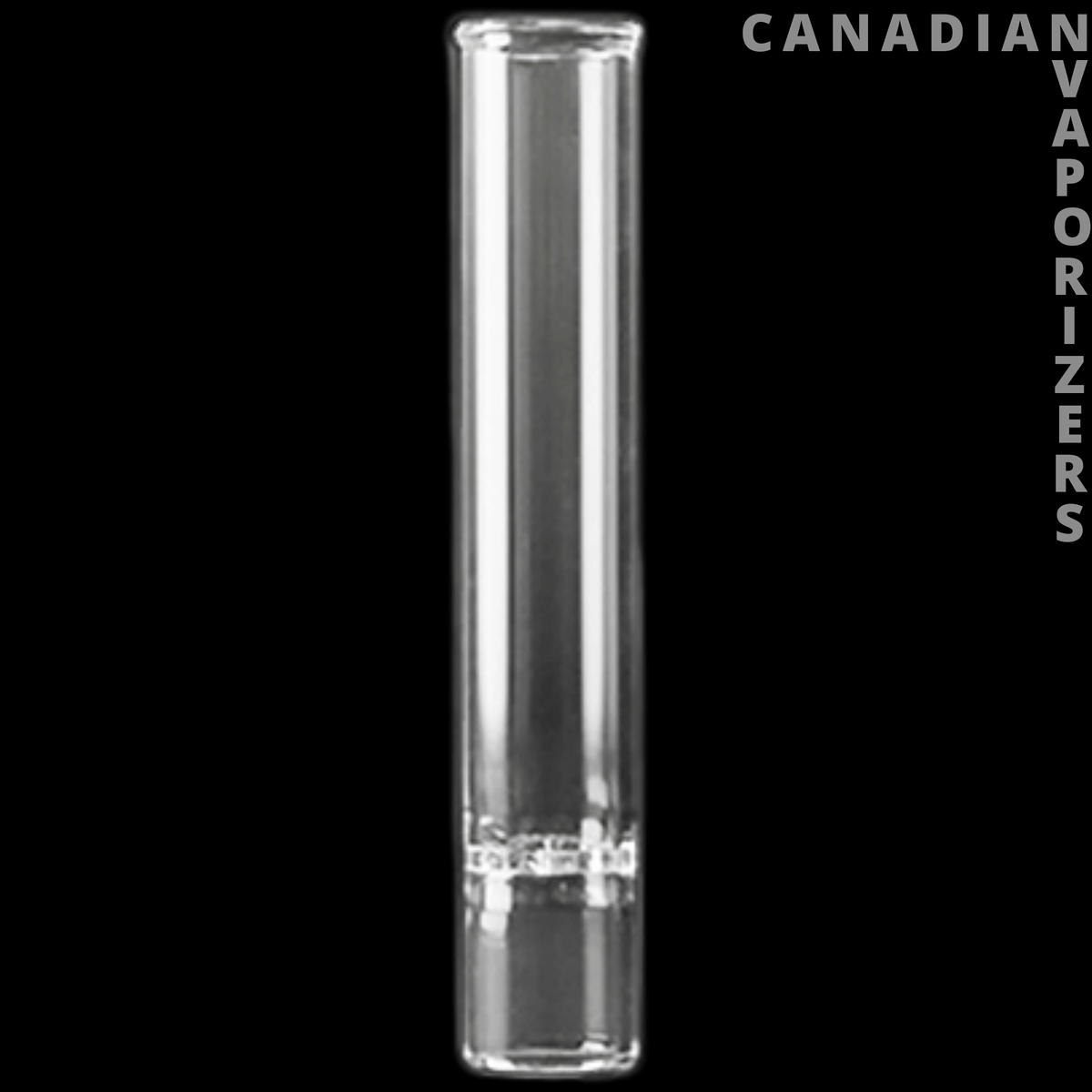 Arizer Argo Aroma Tube - Clear glass Arizer ArGo aroma tube with a straight cylindrical shape and a textured lower section.