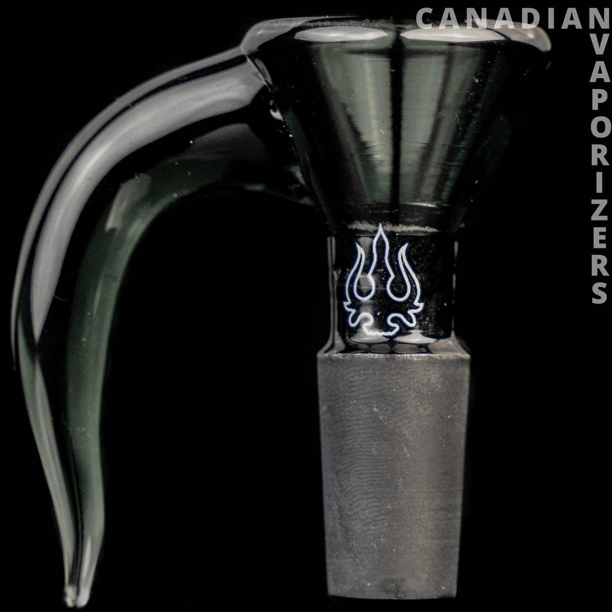 Black | 14MM Hydros Hook Funnel Bowl - Canadian Vaporizers