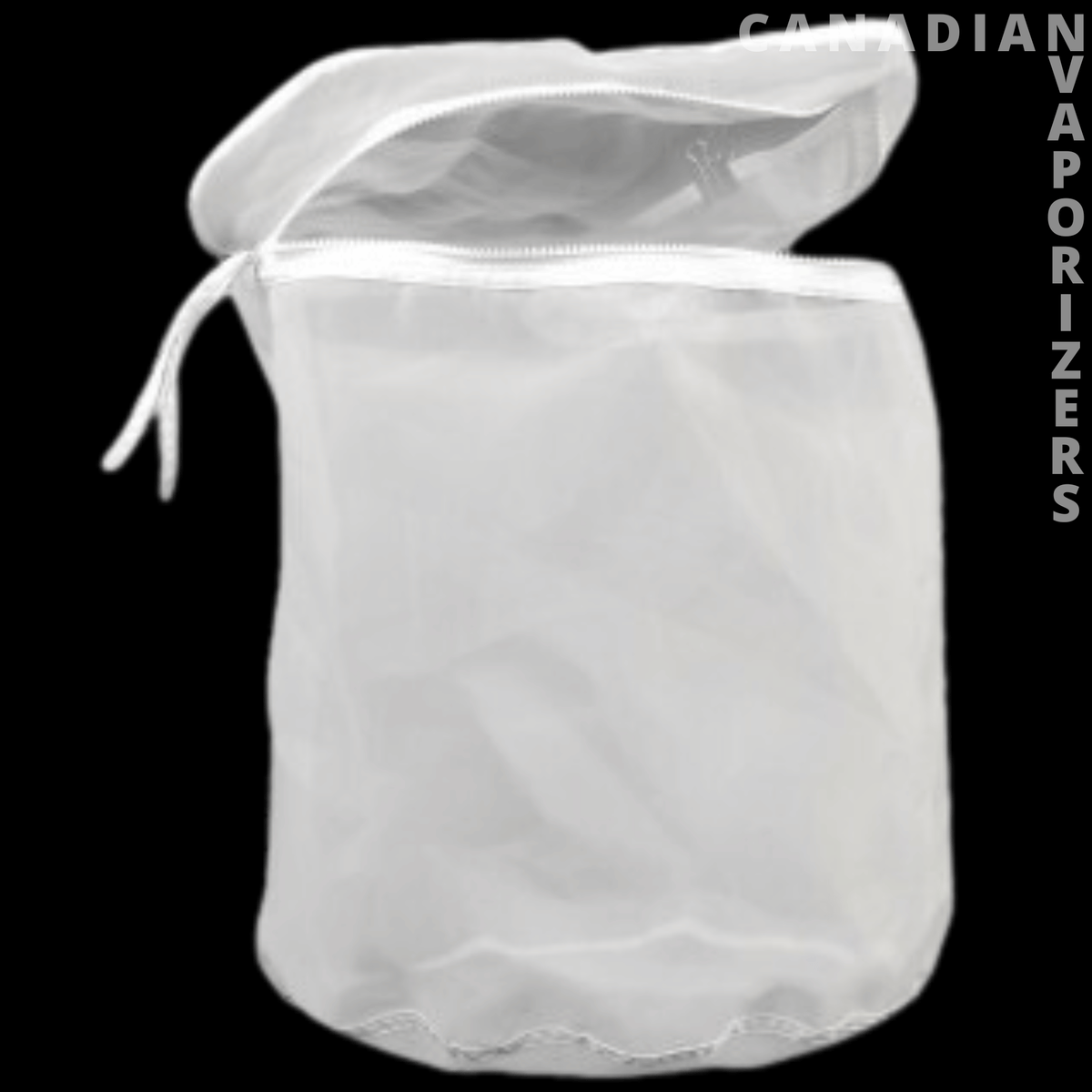 BoldTBags Medium Open Top Wash Bag - White translucent open-top wash bag with a soft, rounded shape and drawstring closure.