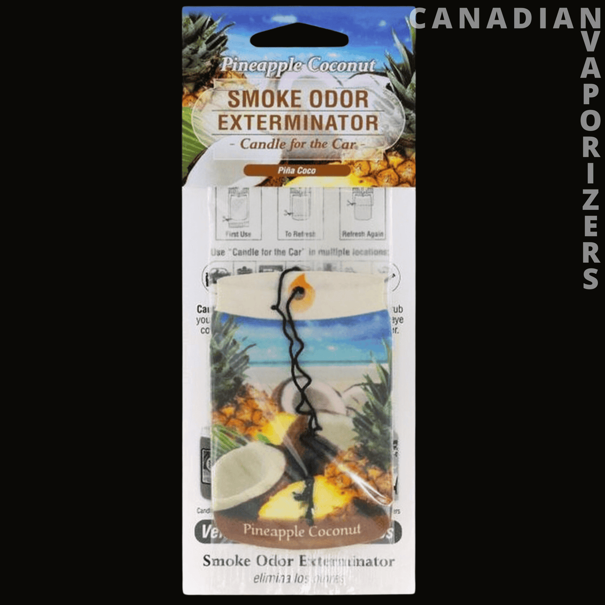 Car Hangers - Tree-shaped car air freshener hanger with a scenic lake and pine forest design.