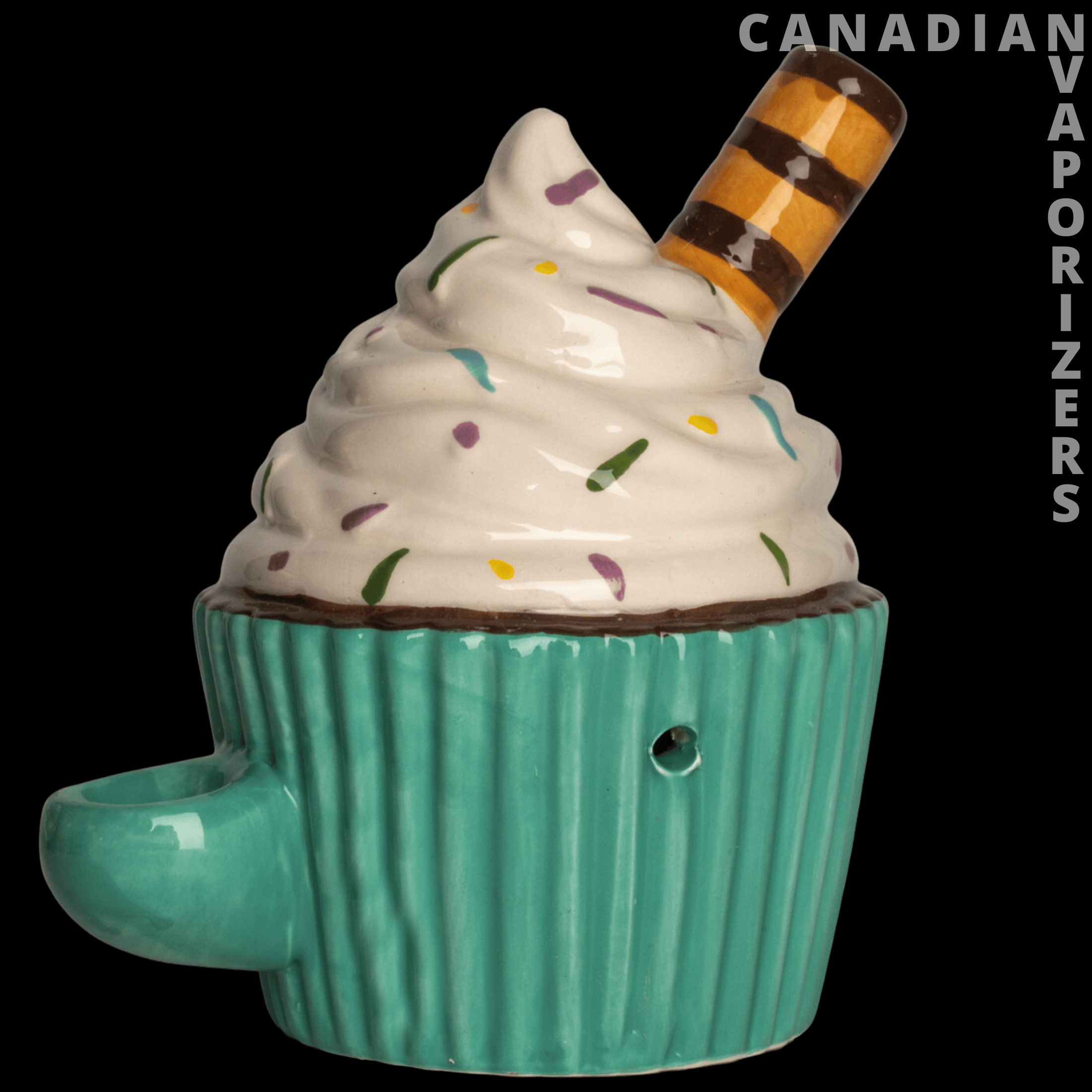Ceramic Cupcake Hand Pipe - Canadian Vaporizers