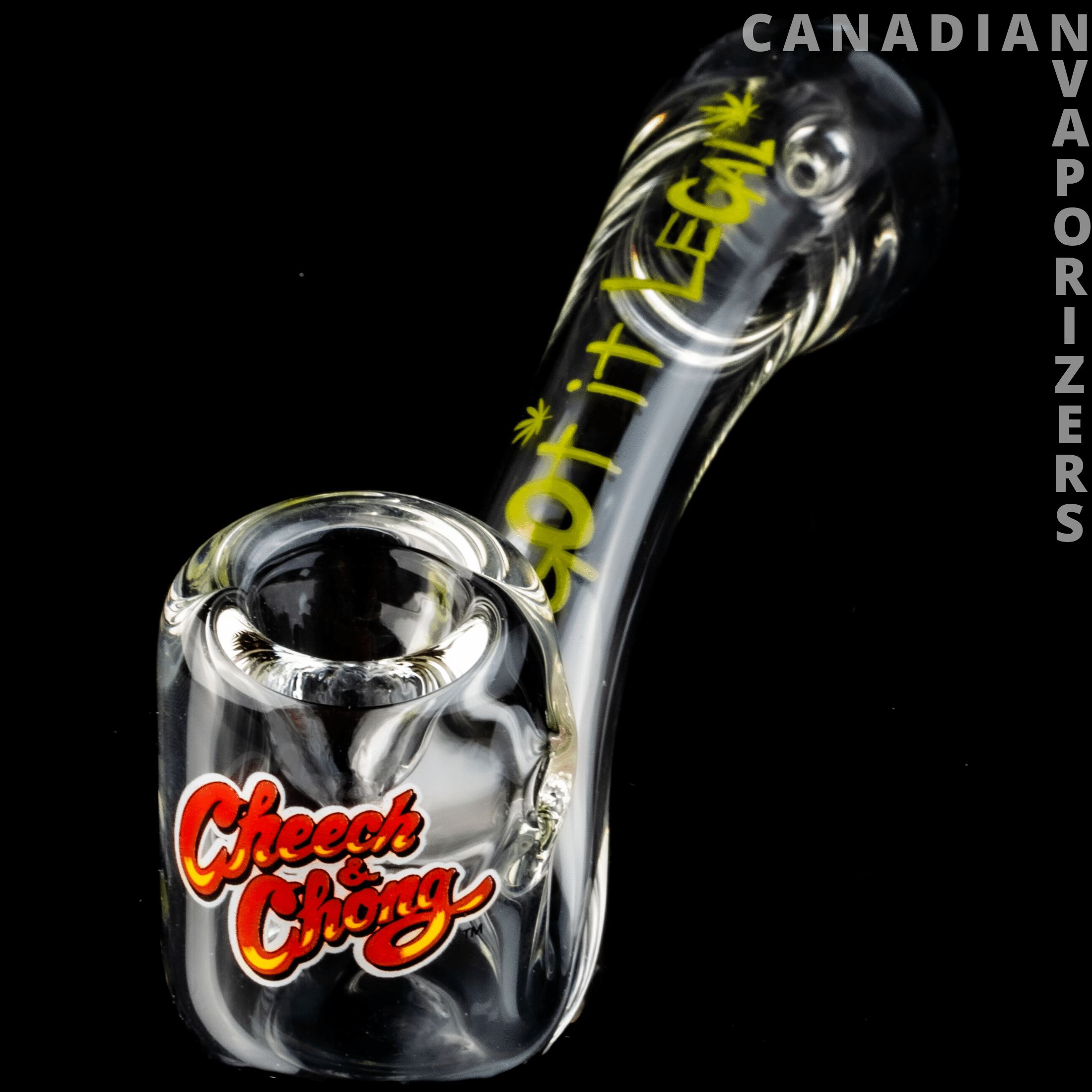 Cheech & Chong Glass 5" Got It Legal Commemorative Sherlock Pipe - Canadian Vaporizers