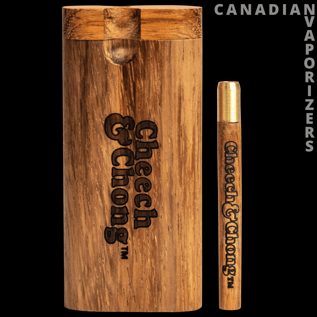 Cheech & Chong Glass Regular Twist Dugout (Assorted Wood Grains) - Canadian Vaporizers