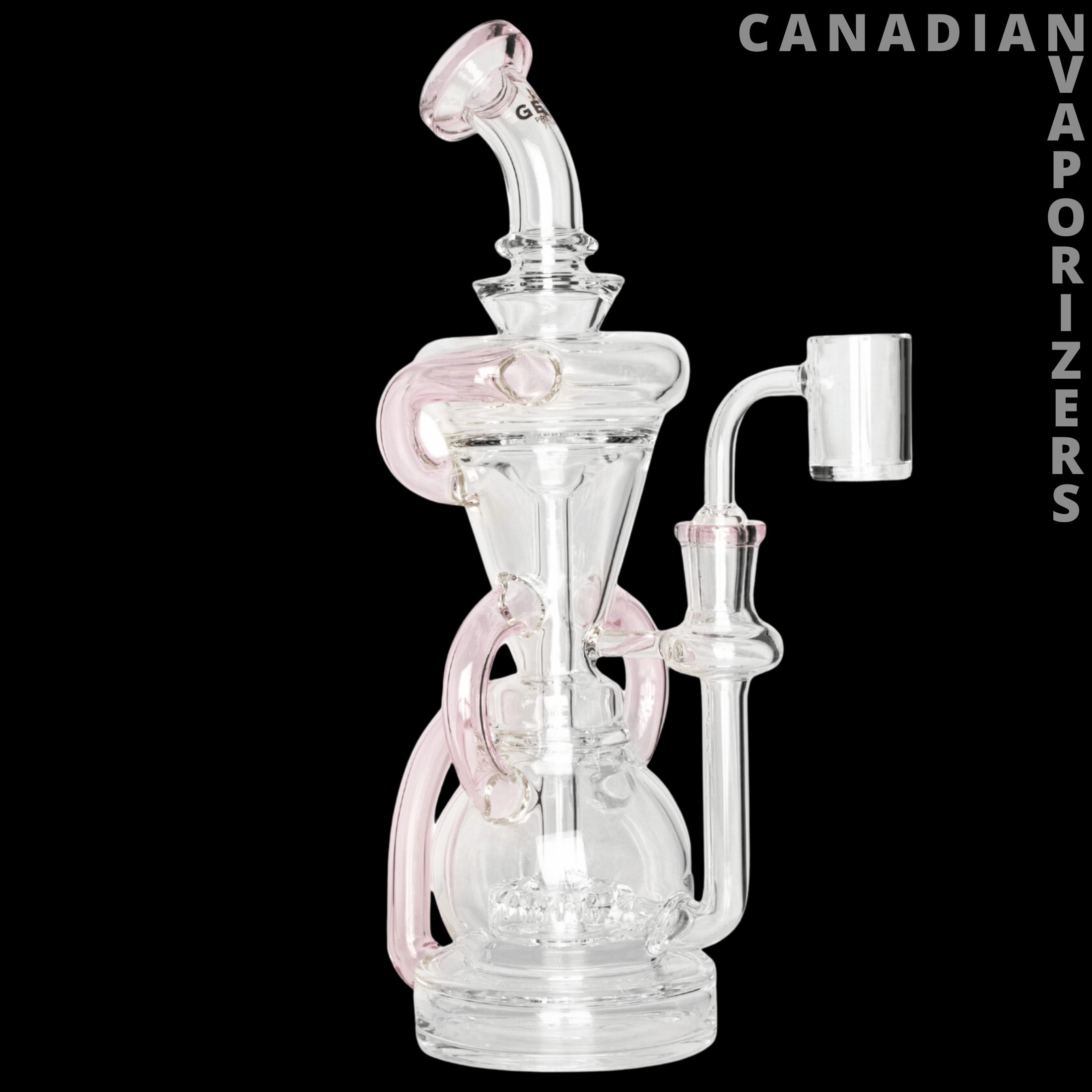 Gear Premium 10" Crystal Glide Triple Uptake Dual Chamber Concentrate Recycler - Canadian Vaporizers