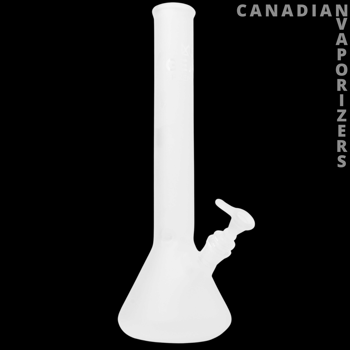 Gear Premium 14" Beaker Tube - White 14-inch glass beaker tube with a wide flared base and angled side joint.