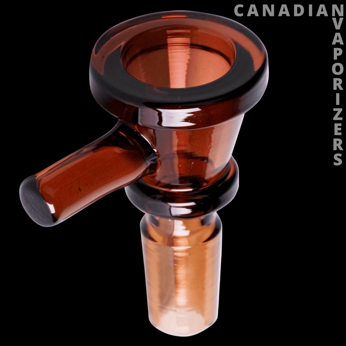 Gear Premium 14mm XL Blaster Cone Pull-Out - Amber glass 14mm pull-out bowl with a wide flared rim and side handle.