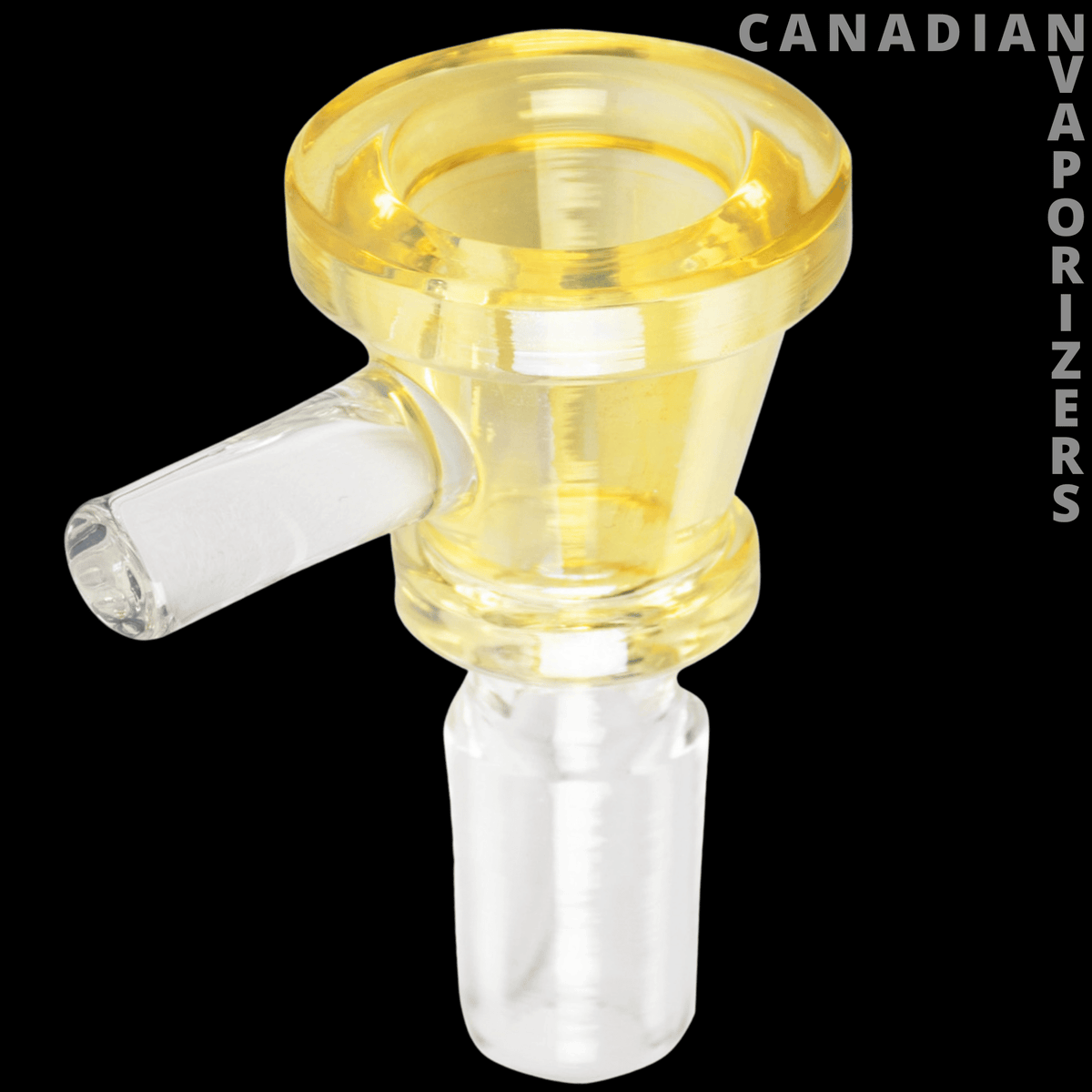 Gear Premium 14mm XL Blaster Cone Pull-Out - Clear amber glass 14mm pull-out bowl with a wide flared cone and side handle.