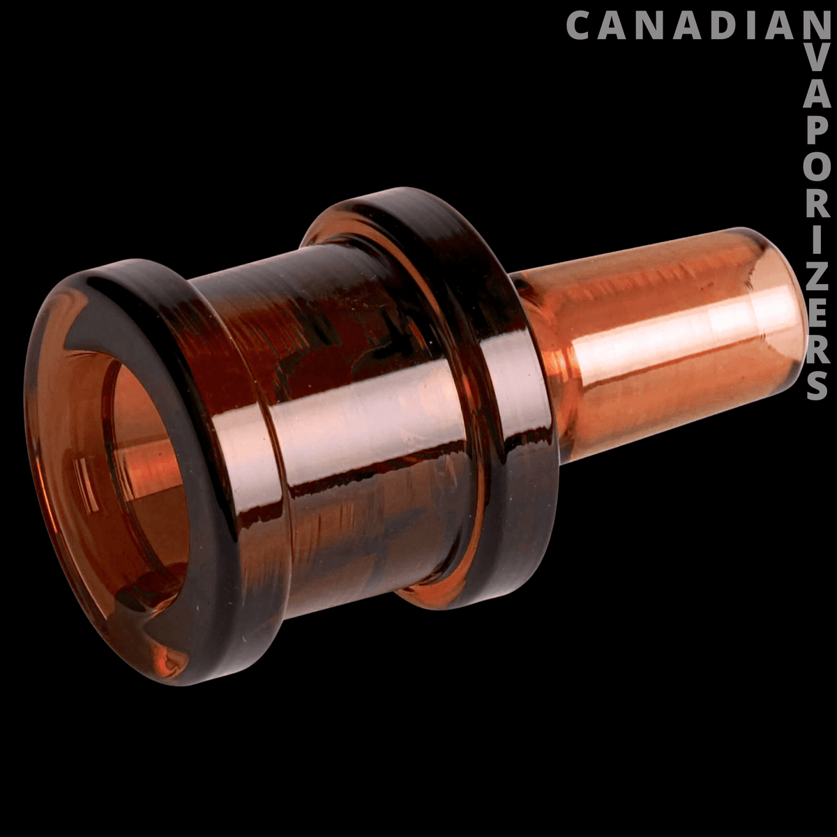Gear Premium 14mm XL Sugar Barrel Pull-Out - Smoky amber glass sugar barrel bowl with a wide flared rim and long pull-out stem.