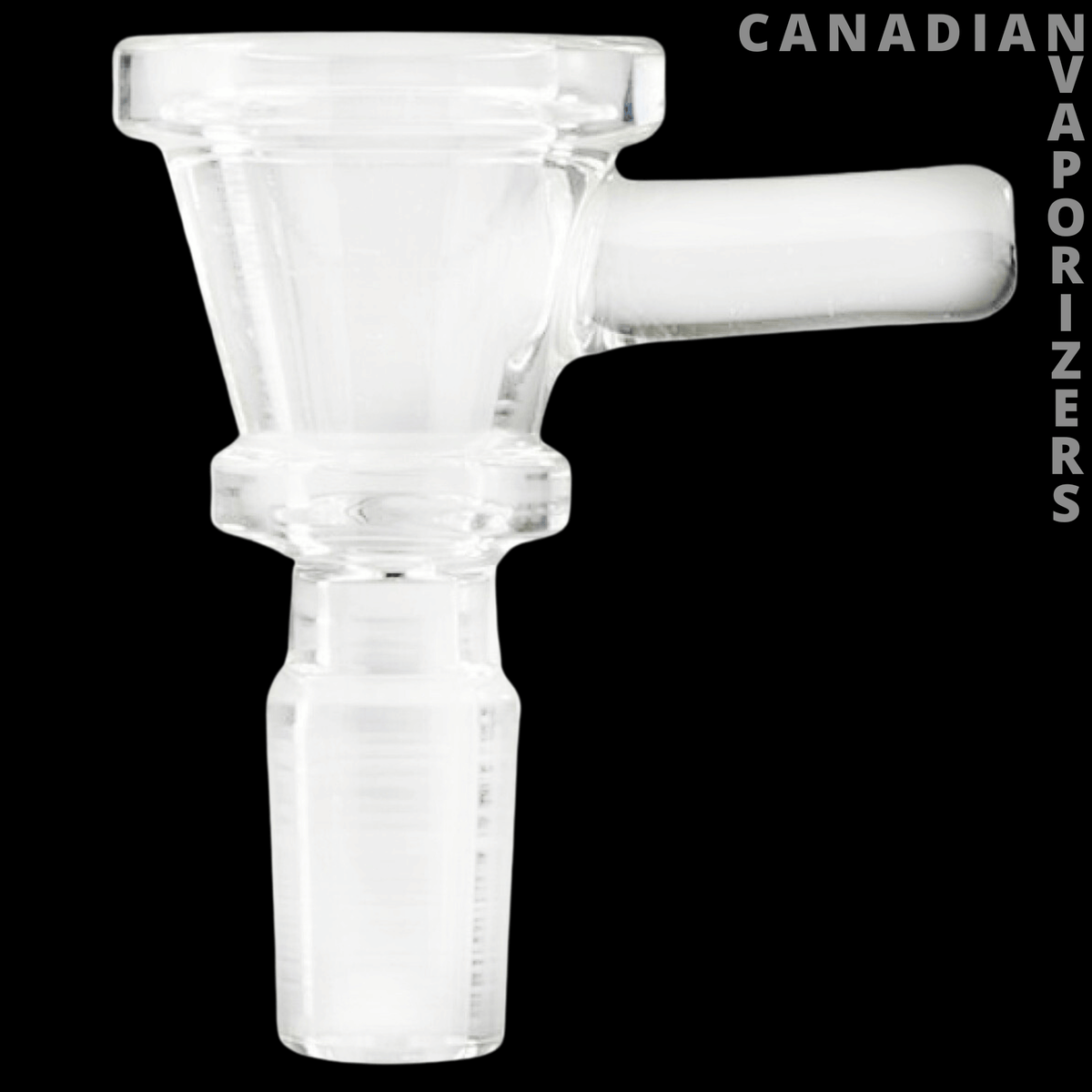 Gear Premium 19mm XL Blaster Cone Pull-Out - Clear glass 19mm XL pull-out blaster cone with a wide bowl and side handle.