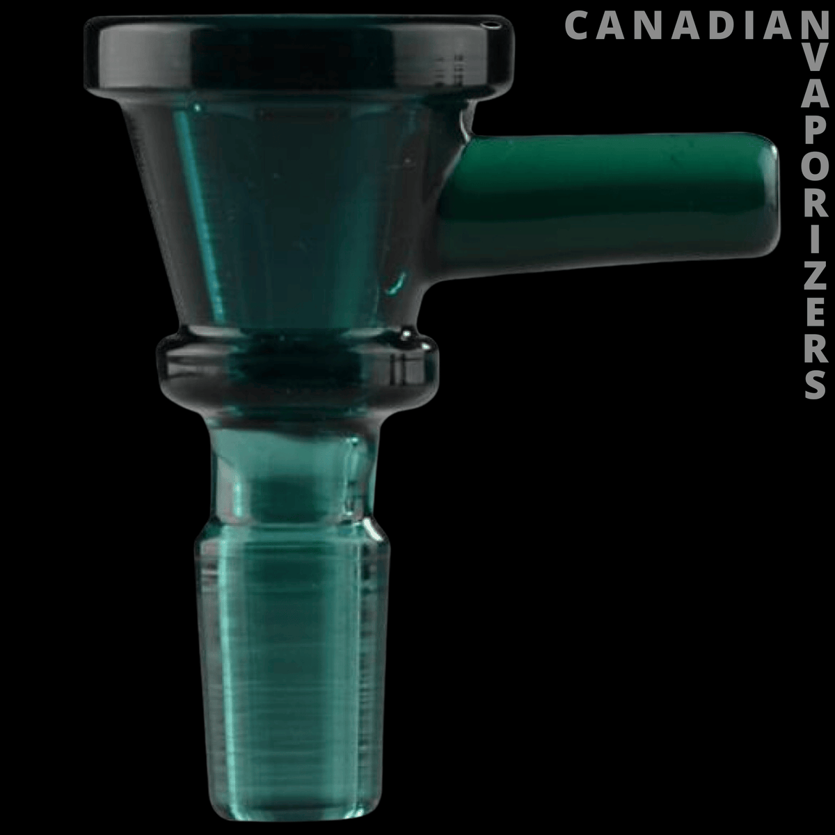 Gear Premium 19mm XL Blaster Cone Pull-Out - Clear glass blaster cone with a wide bowl, green-tinted handle, and tapered 19mm stem.