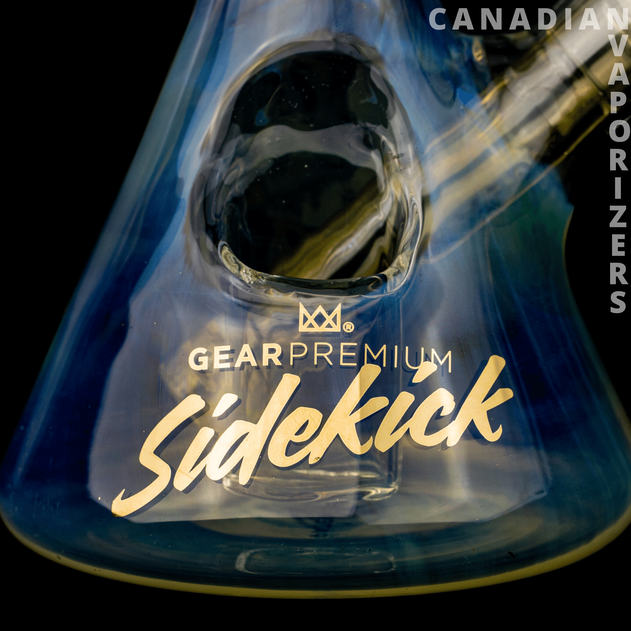 Gear Premium | Color Changing Sidekick 9" Tall Mini Beaker Tube W/Built-In Mini Lighter Holster - Canadian Vaporizers