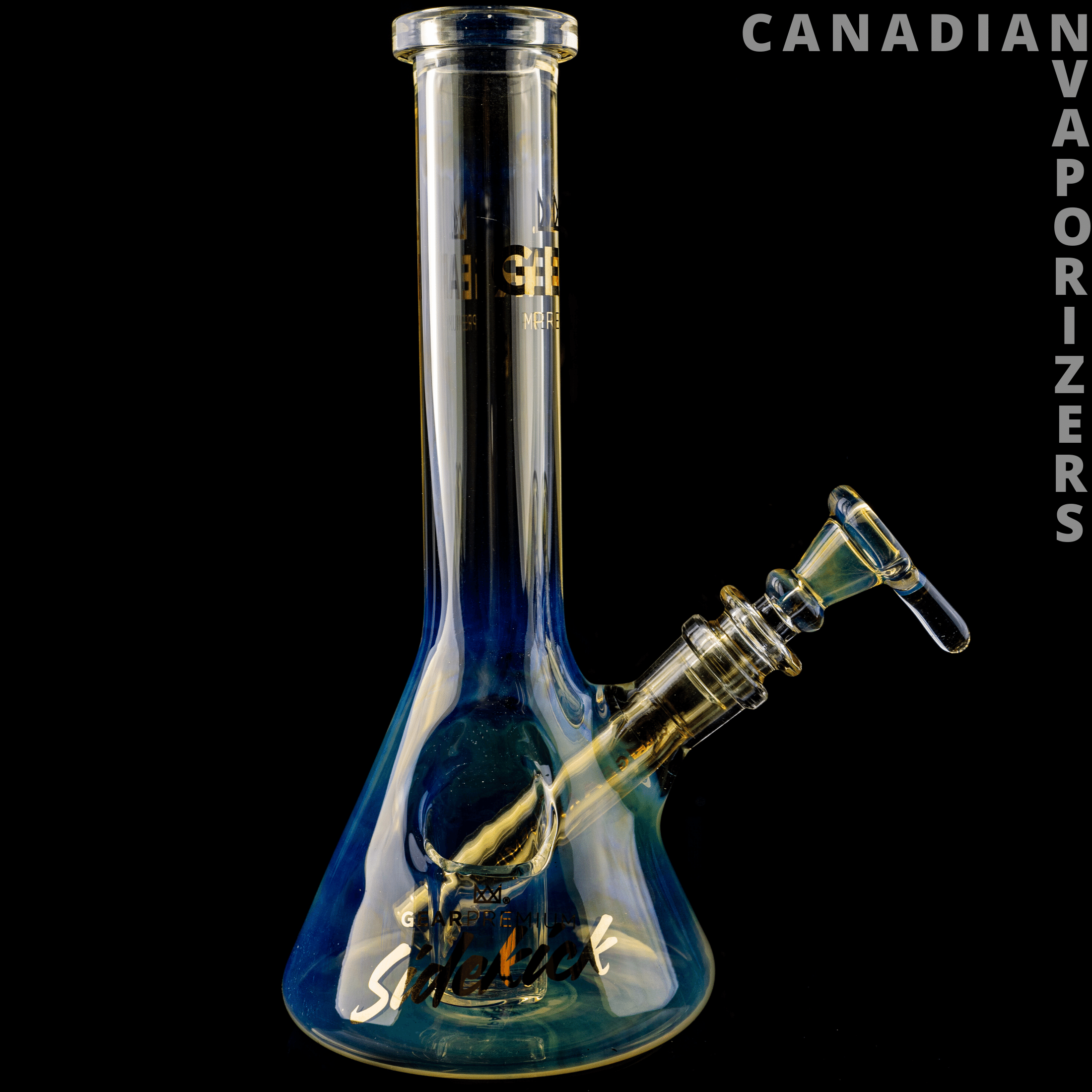 Gear Premium | Color Changing Sidekick 9" Tall Mini Beaker Tube W/Built-In Mini Lighter Holster - Canadian Vaporizers