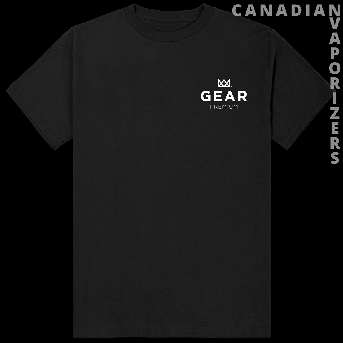 Gear Premium Black "Neighborhood Watch" T-Shirt - Black short-sleeve T-shirt with a small white GEAR Premium logo on the chest.